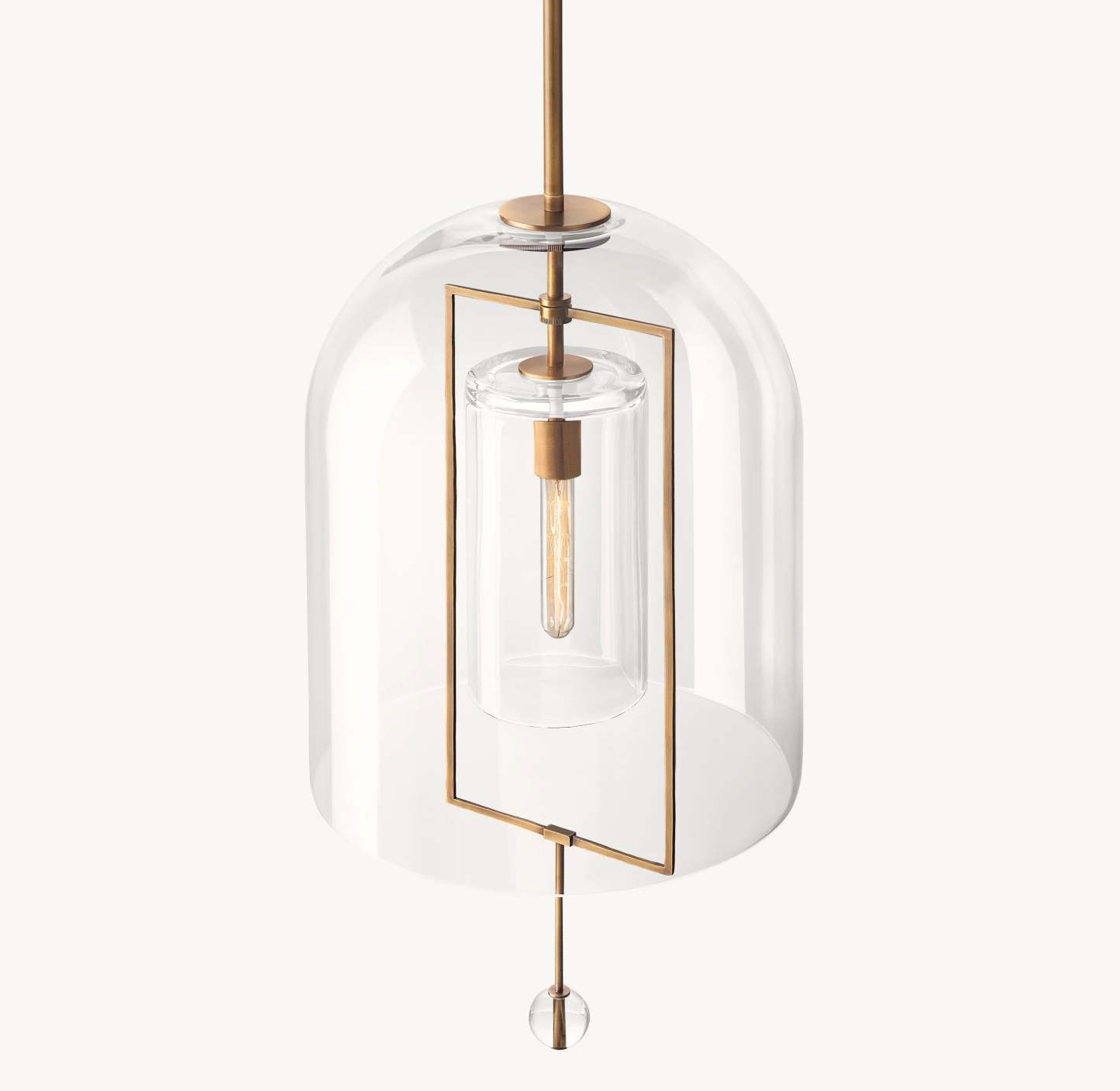 15 Inch Bell Glass Pendant Light - Fulcrum