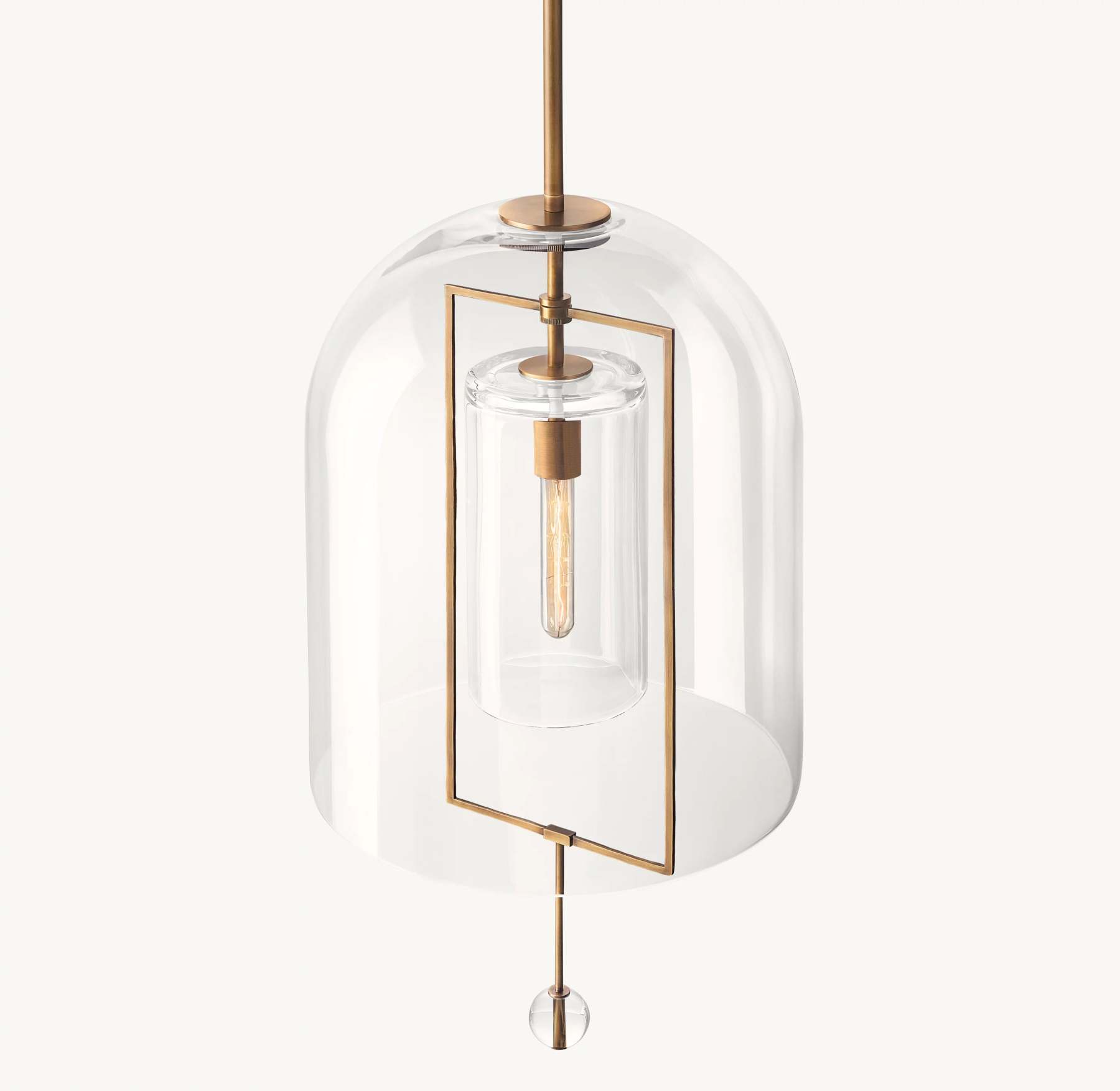 15 Inch Bell Glass Pendant Light - Fulcrum