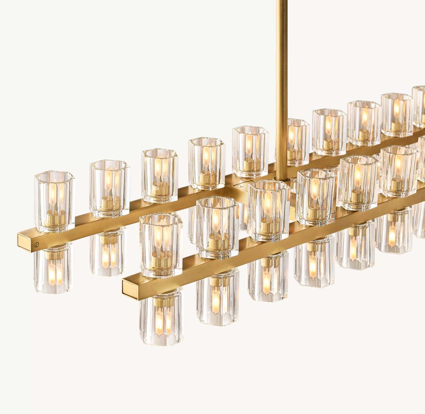 54 Inch Hexagonal Crystal Linear Chandelier – Arcachon