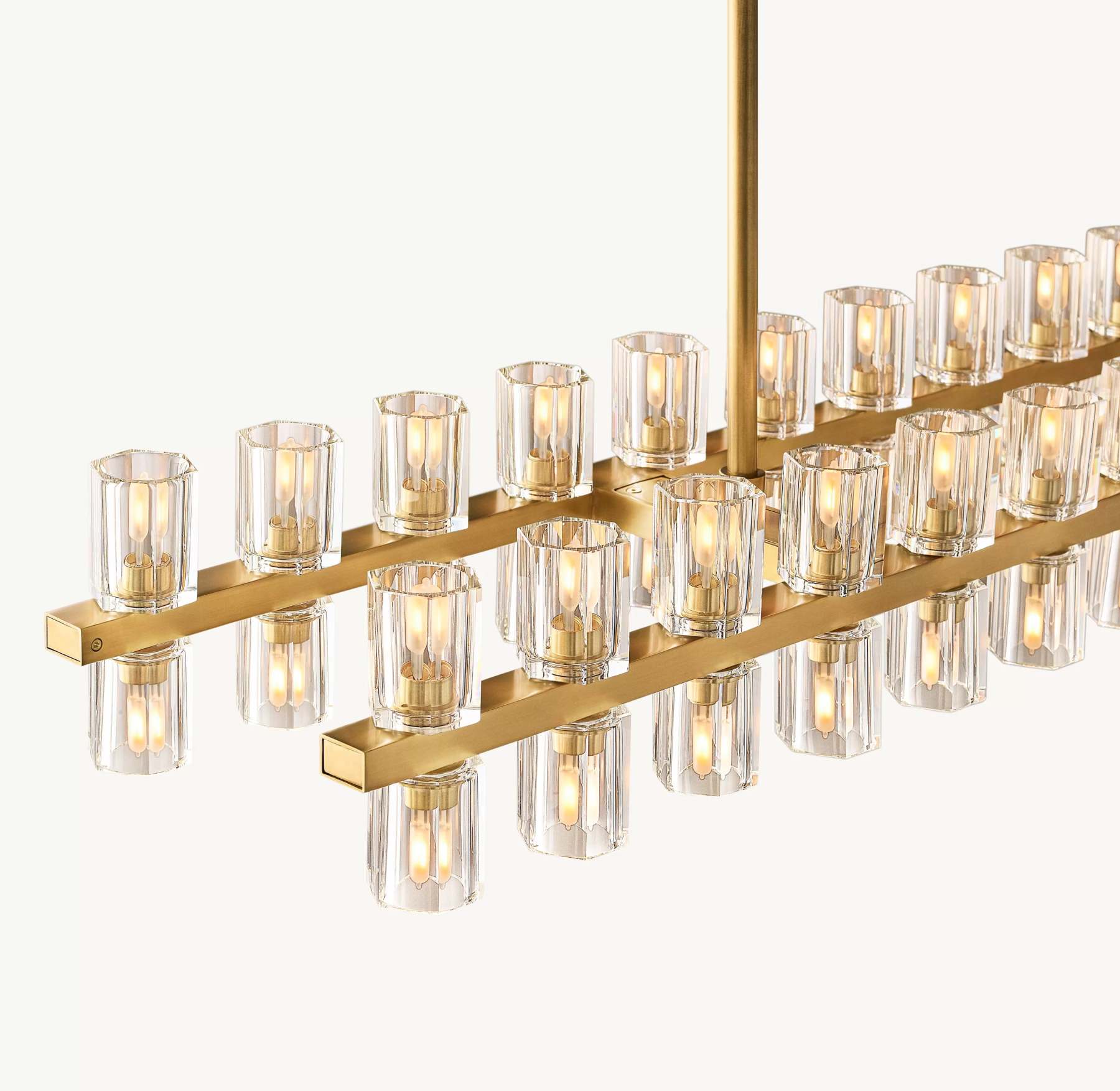 54 Inch Hexagonal Crystal Linear Chandelier – Arcachon