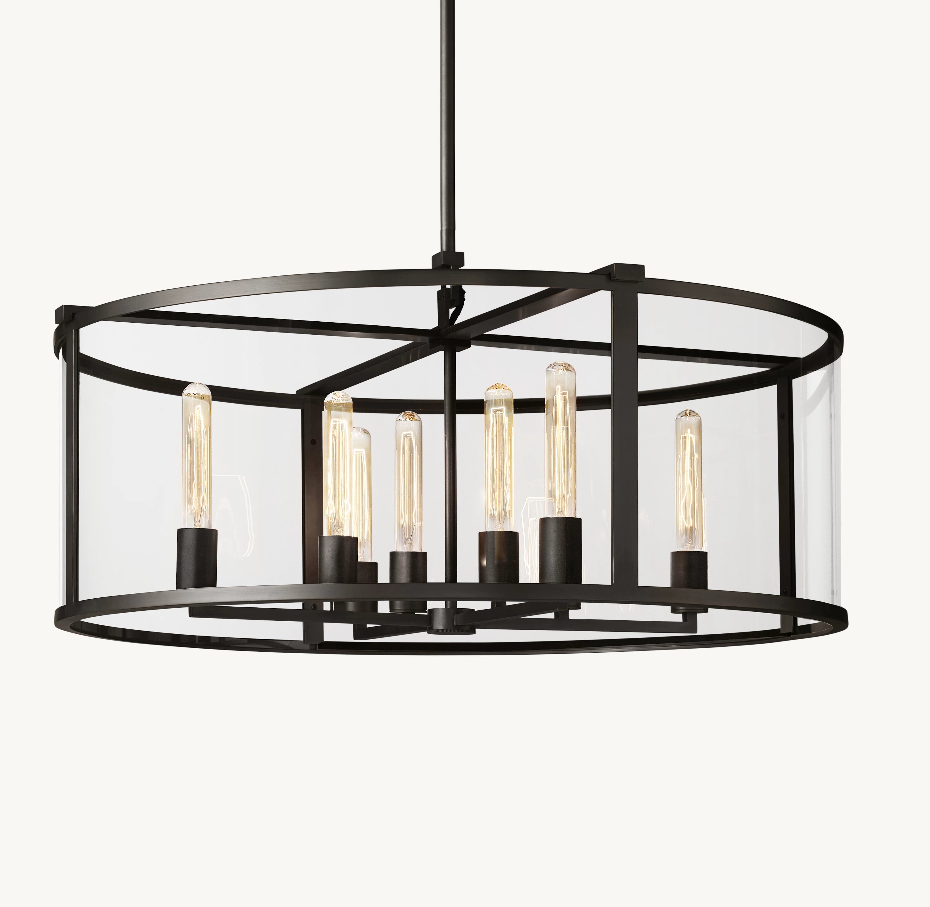 33 Inch Glass Drum Chandelier - Beckman