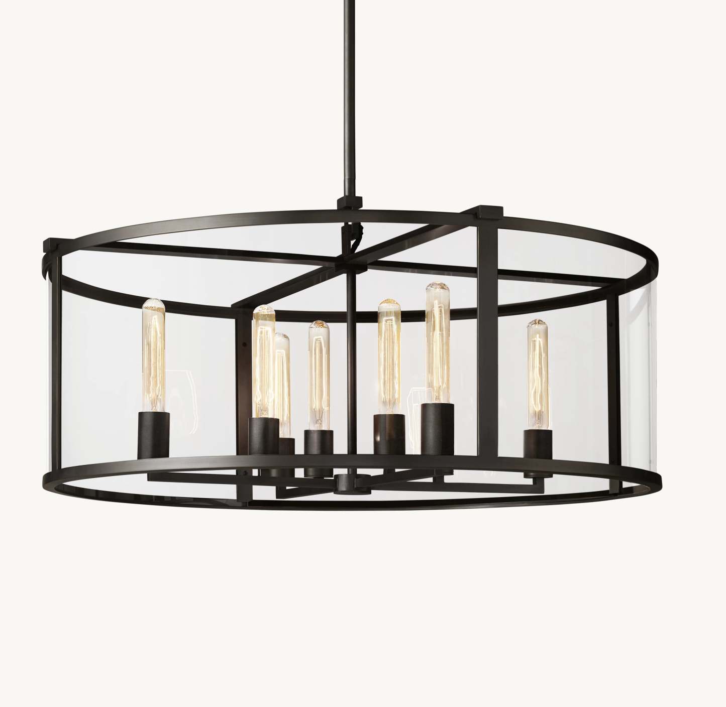 33 Inch Glass Drum Chandelier - Beckman