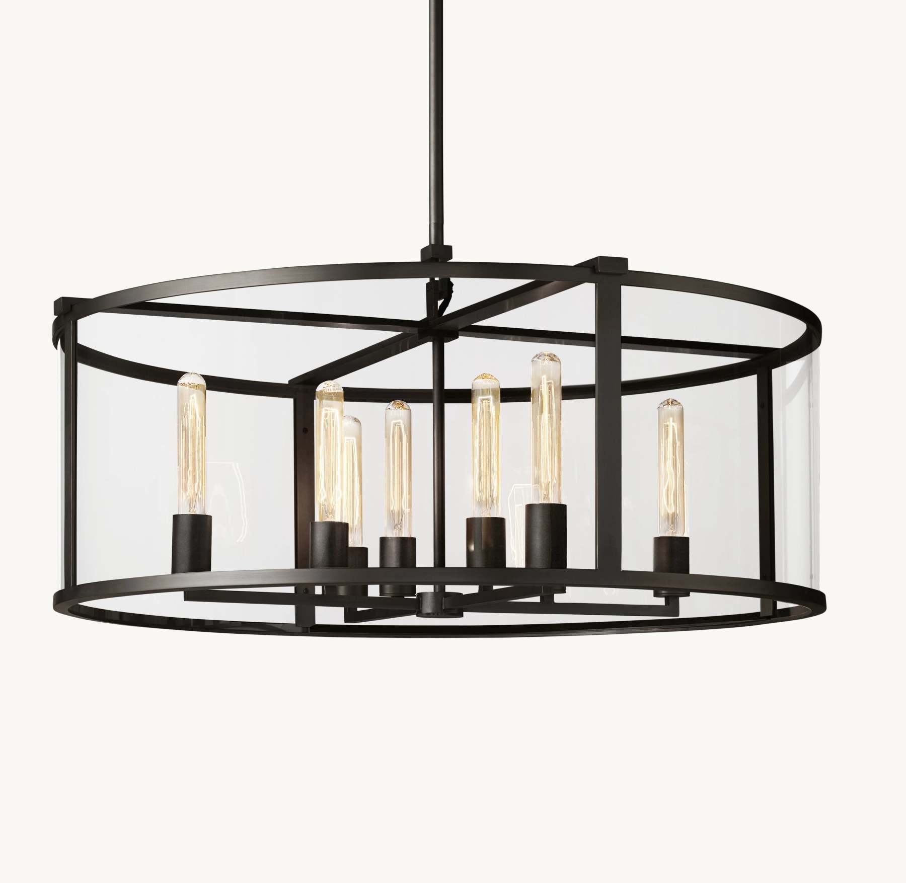 33 Inch Glass Drum Chandelier - Beckman
