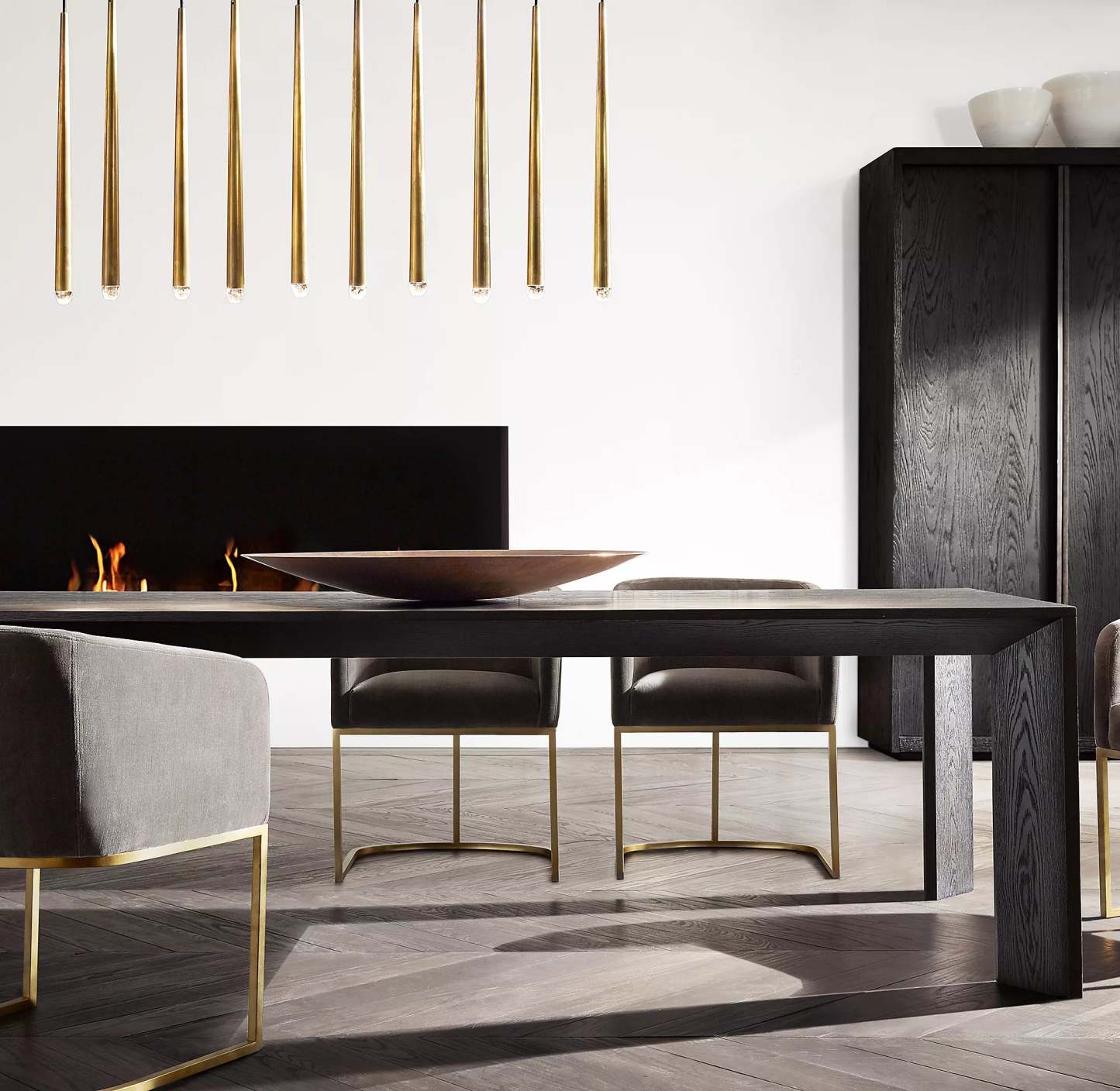 60 Inch Pin Linear Chandelier - Aquitaine