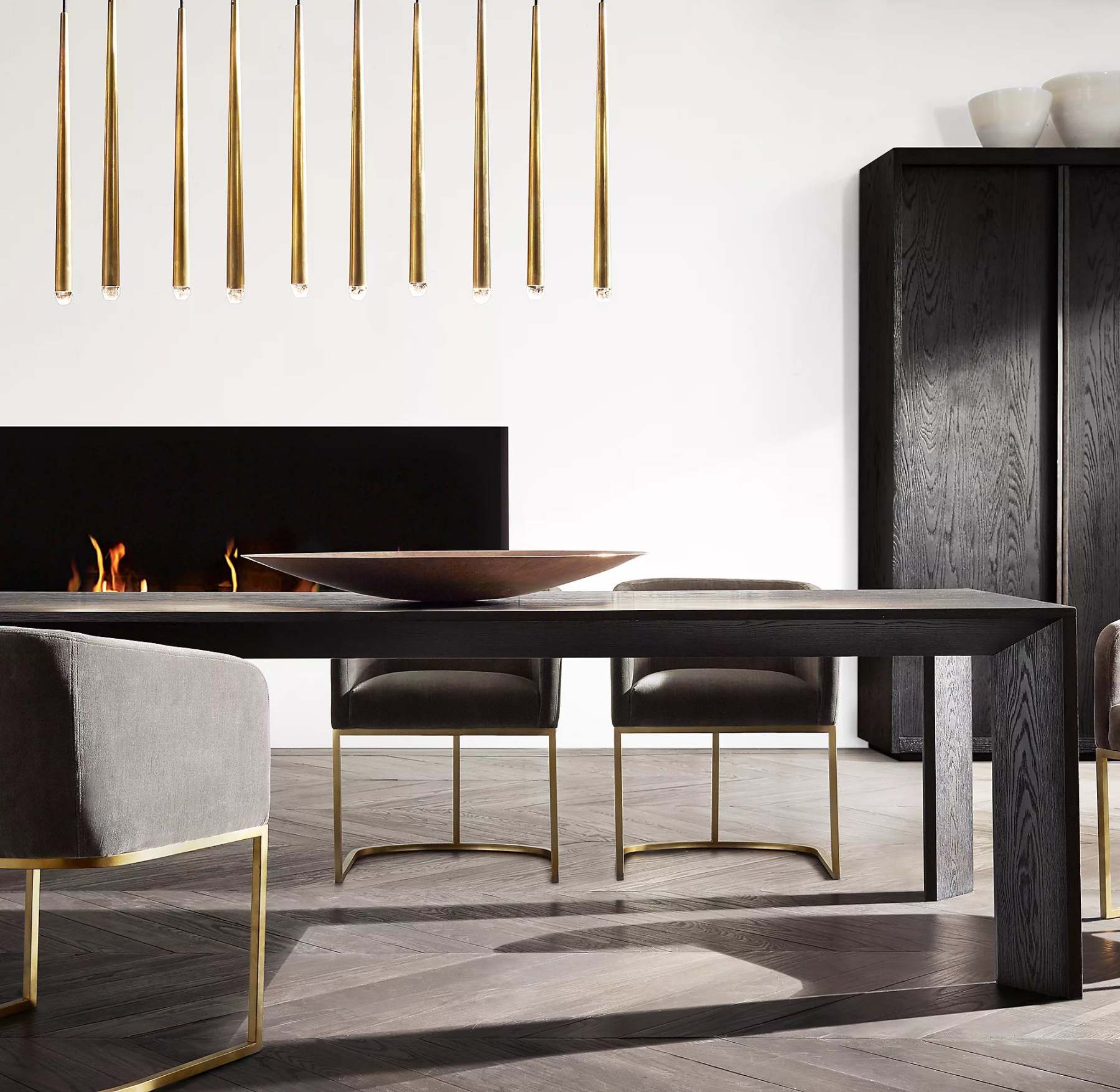 60 Inch Pin Linear Chandelier - Aquitaine