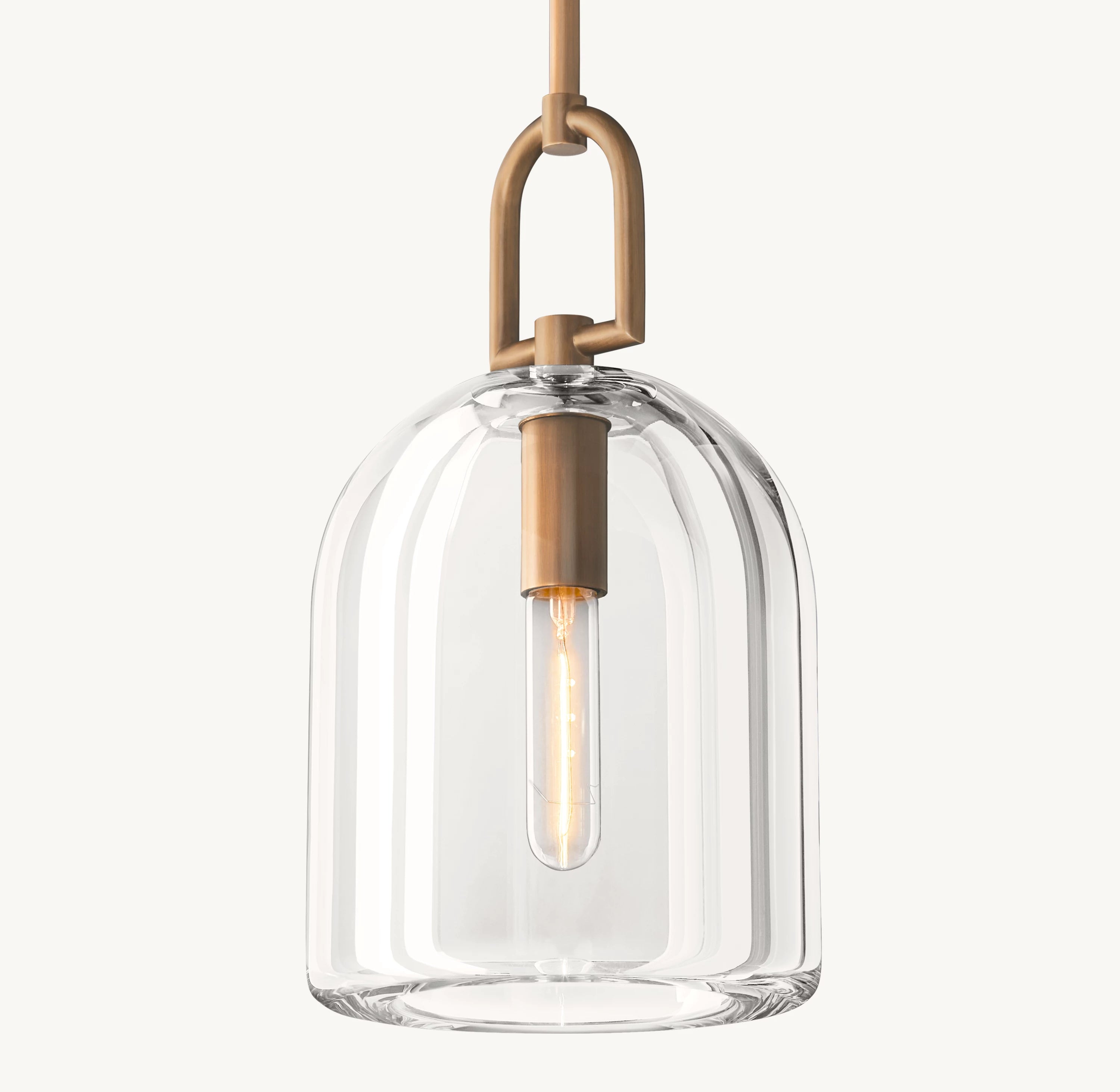 10 Inch Cloche Crystal Pendant Light - Botanist