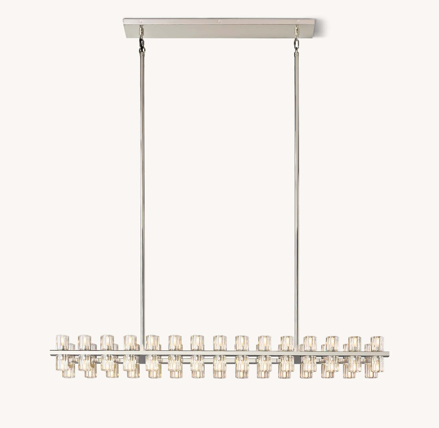 54 Inch Hexagonal Crystal Linear Chandelier – Arcachon