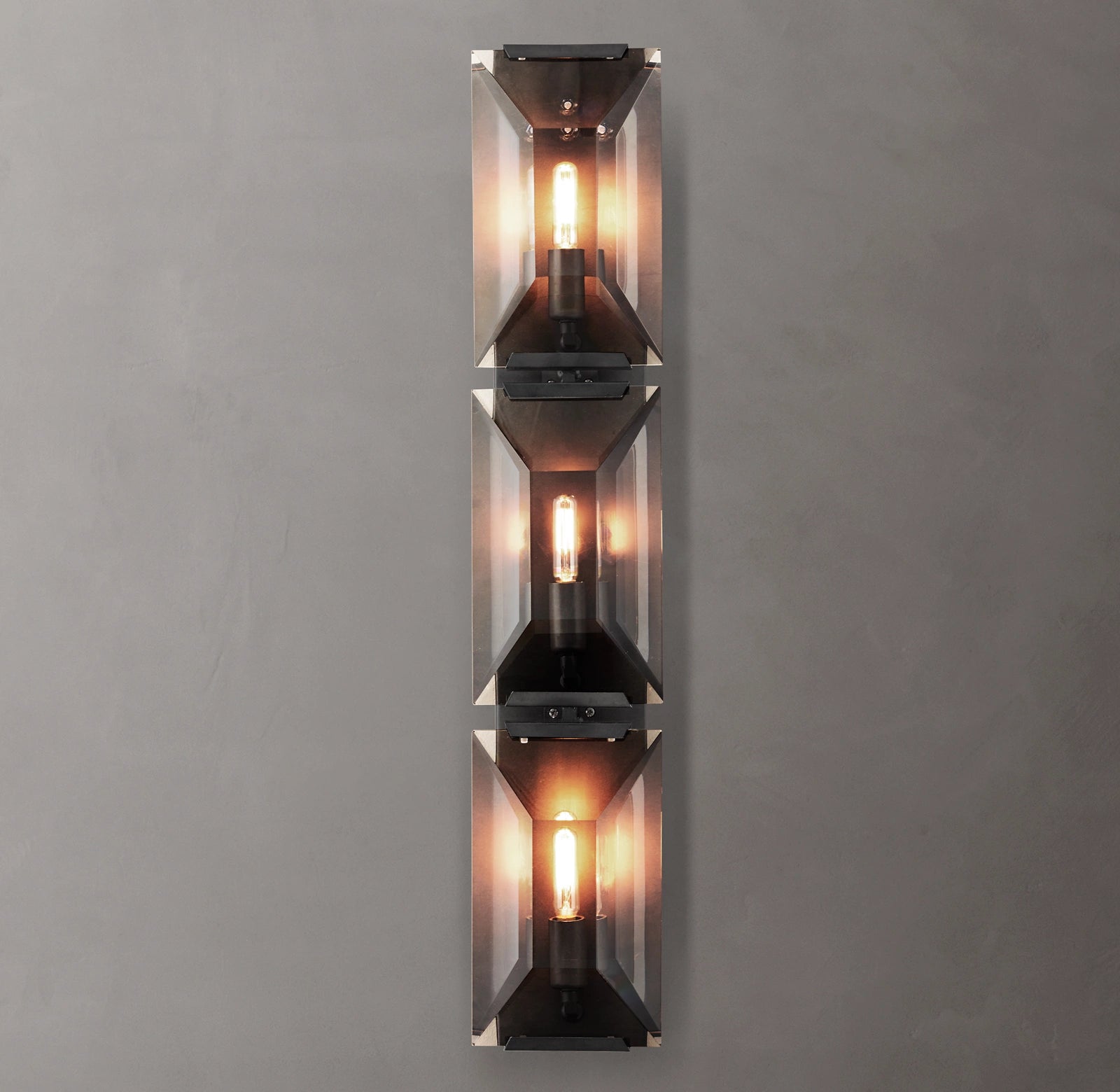 Harlow Crystal Triple Wall Sconce H 32"