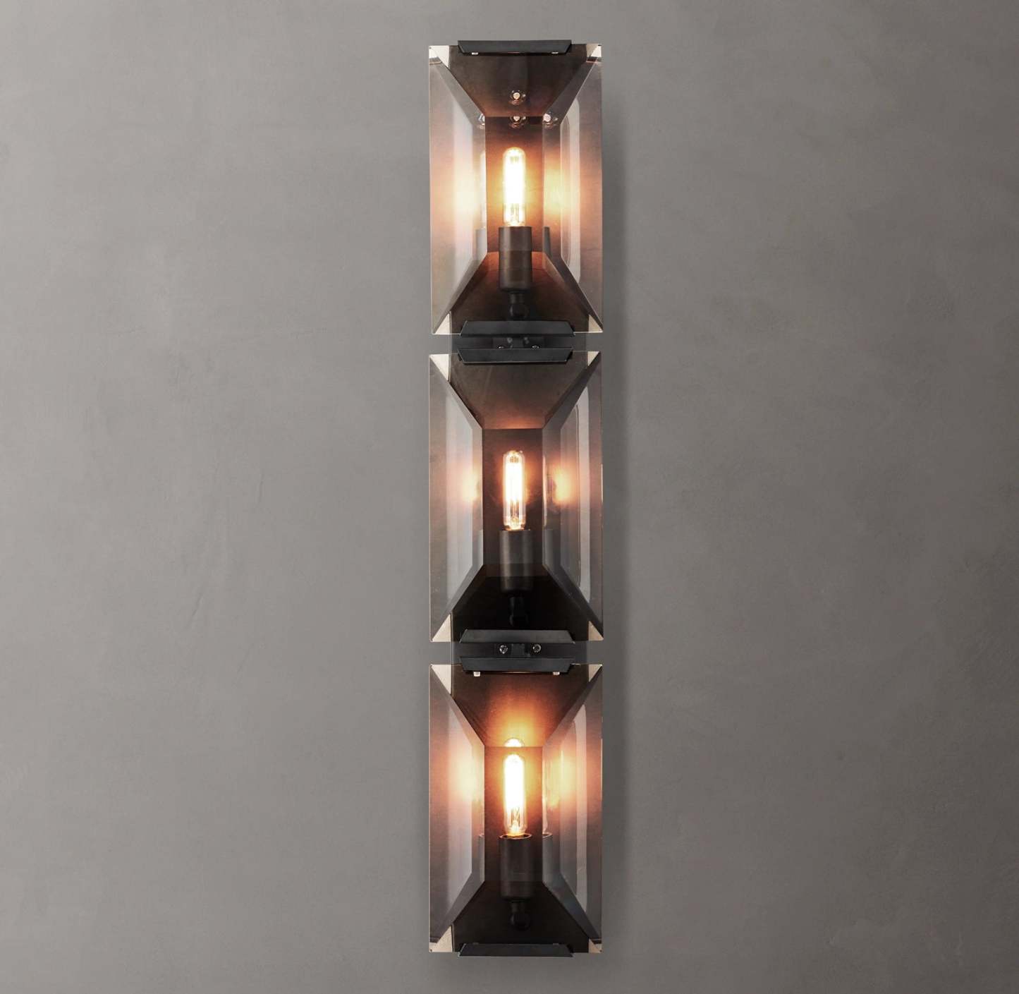 Harlow Crystal Triple Wall Sconce H 32"
