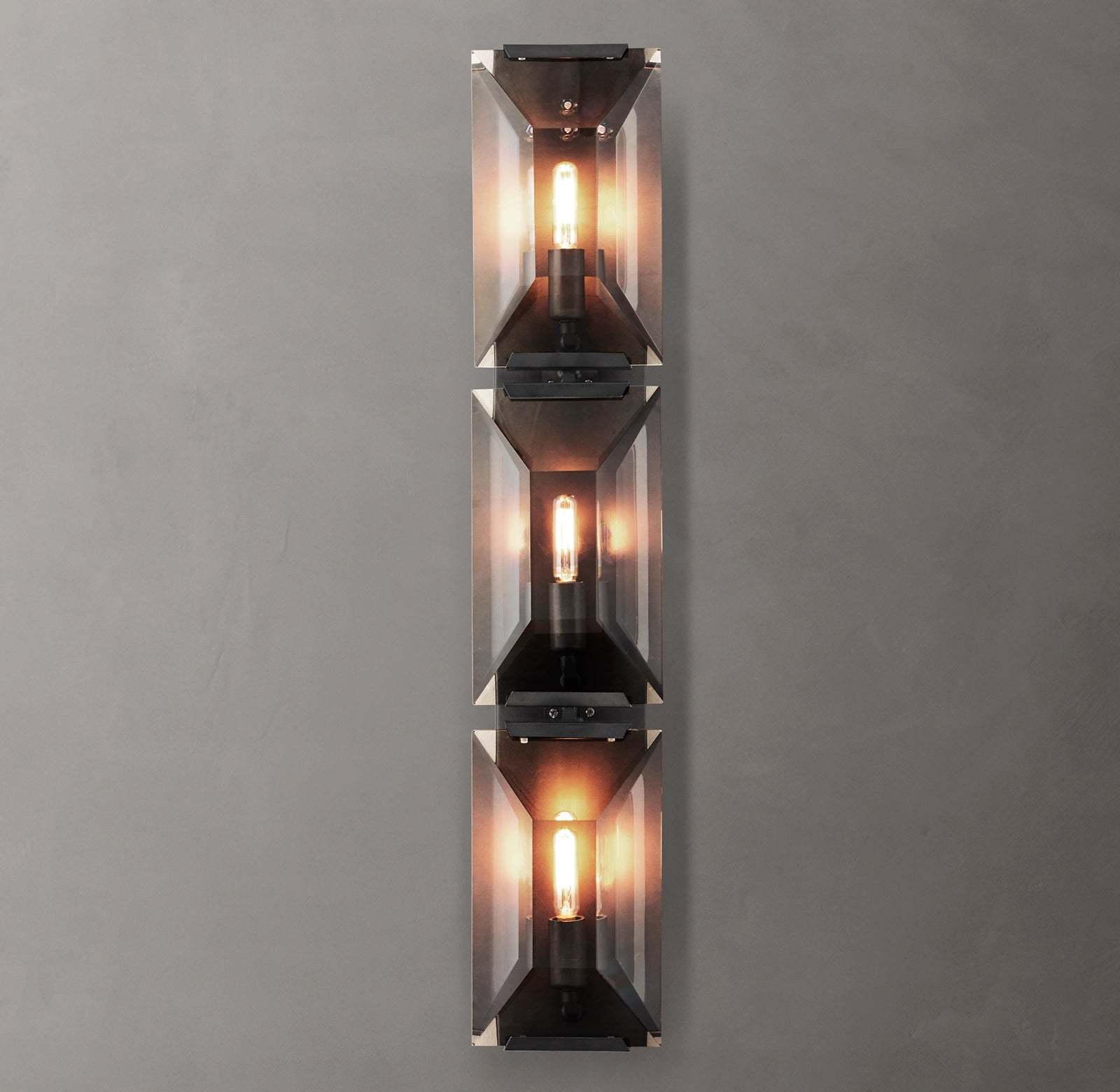 Harlow Crystal Triple Wall Sconce H 32"