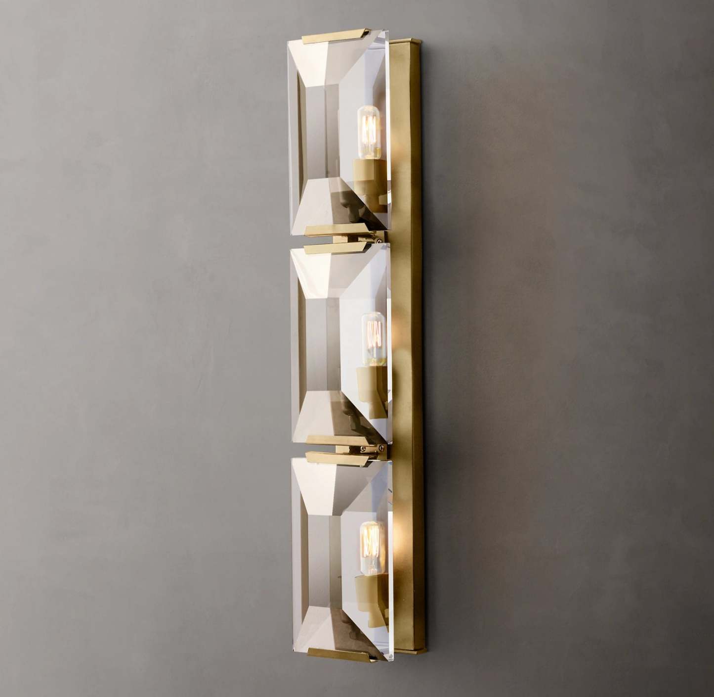 Harlow Crystal Triple Wall Sconce H 32"