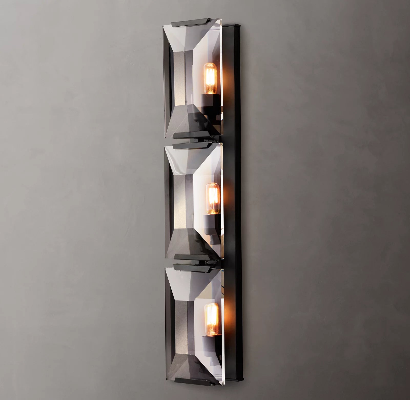 Harlow Crystal Triple Wall Sconce H 32"