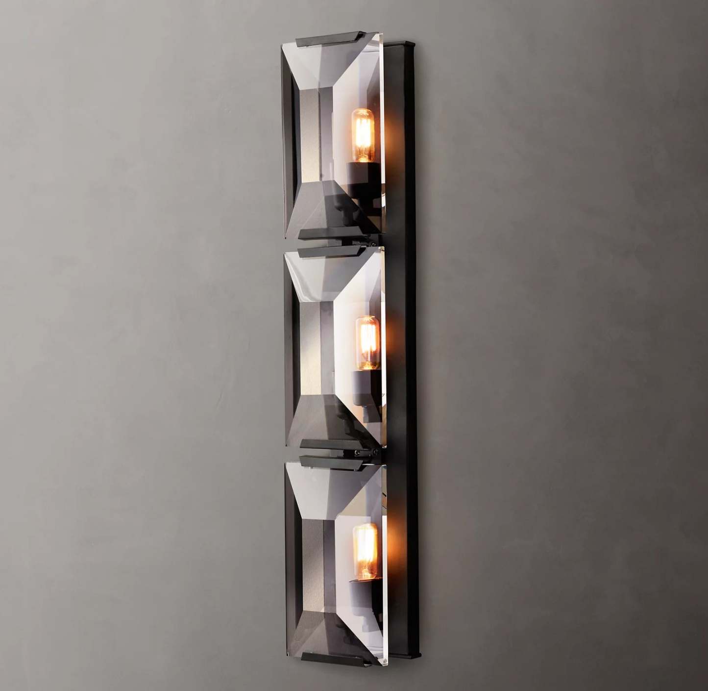 Harlow Crystal Triple Wall Sconce H 32"