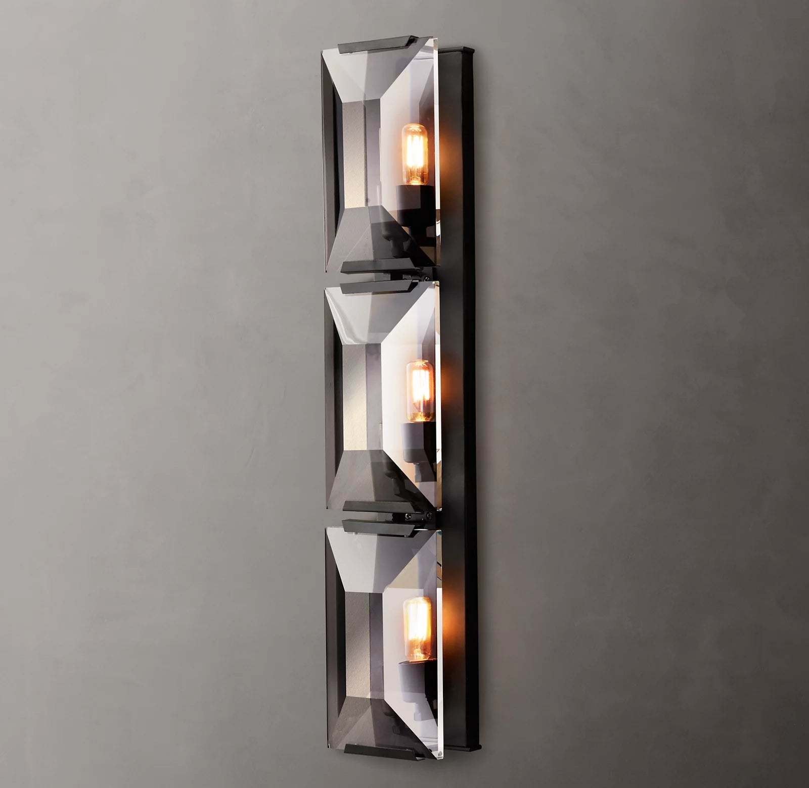 Harlow Crystal Triple Wall Sconce H 32"