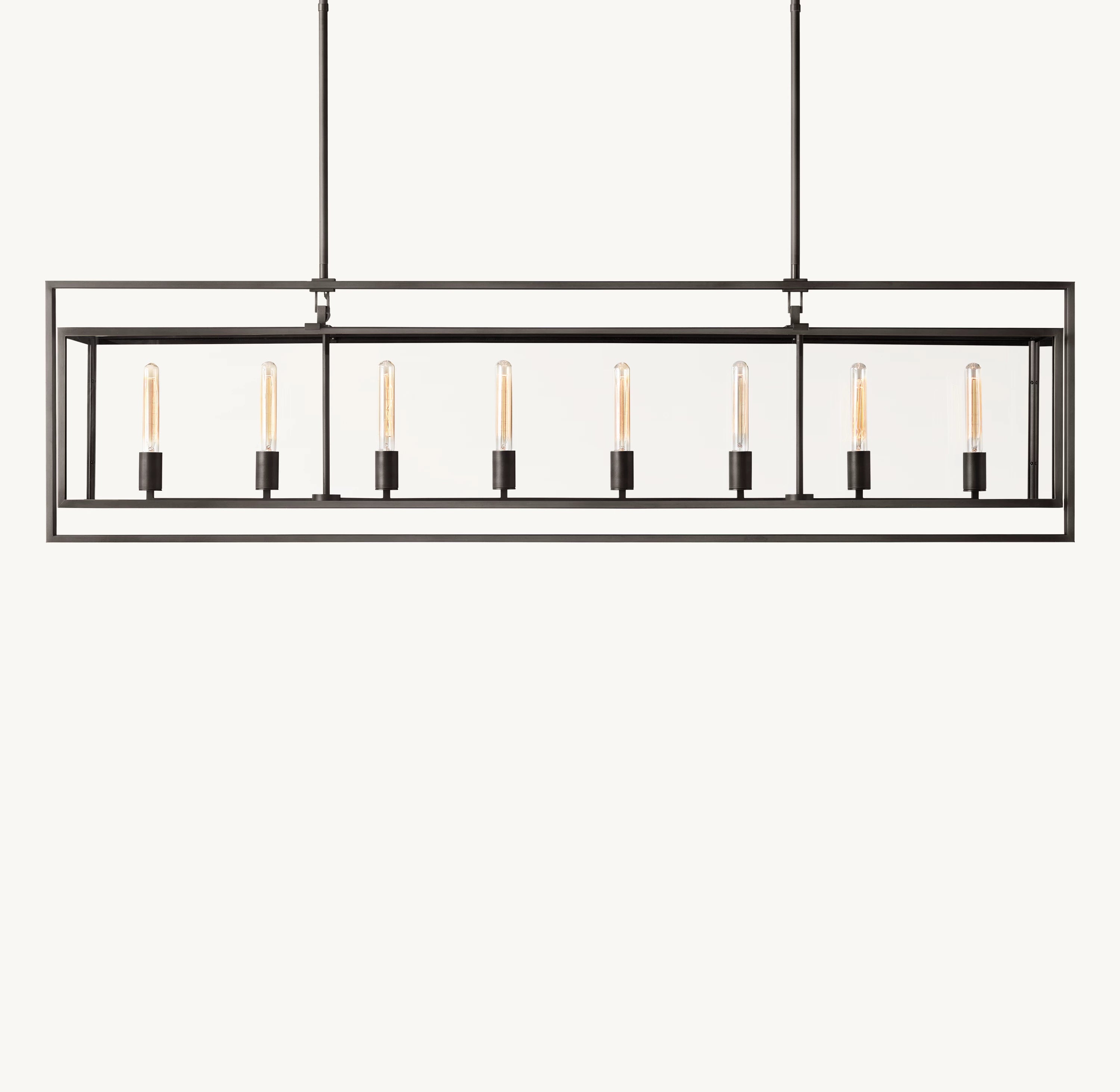 72 Inch Glass Rectangular Chandelier - Beckman