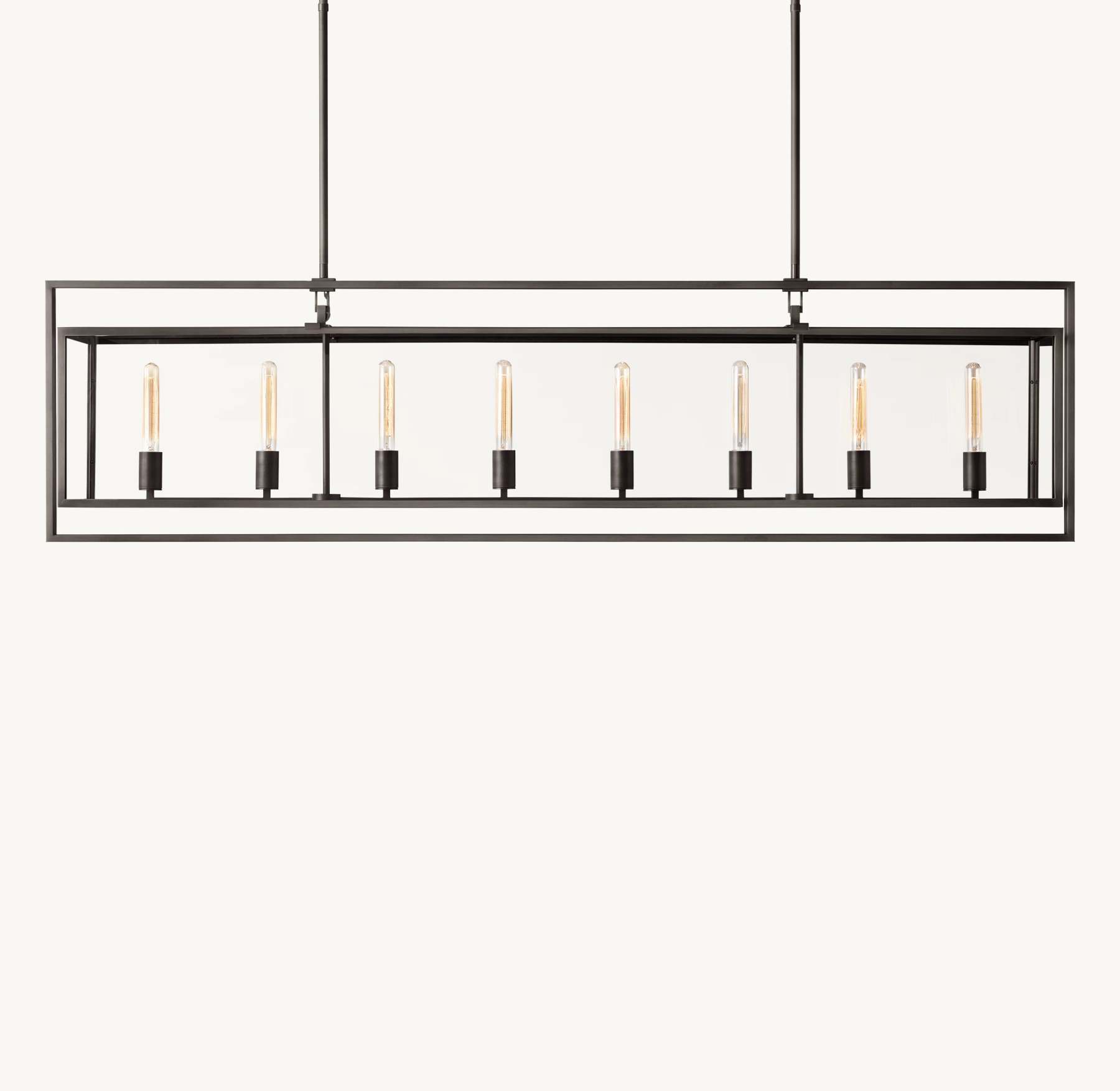 72 Inch Glass Rectangular Chandelier - Beckman