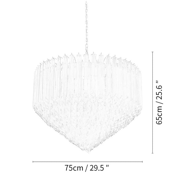 Murano Prisms Amber Chandelier