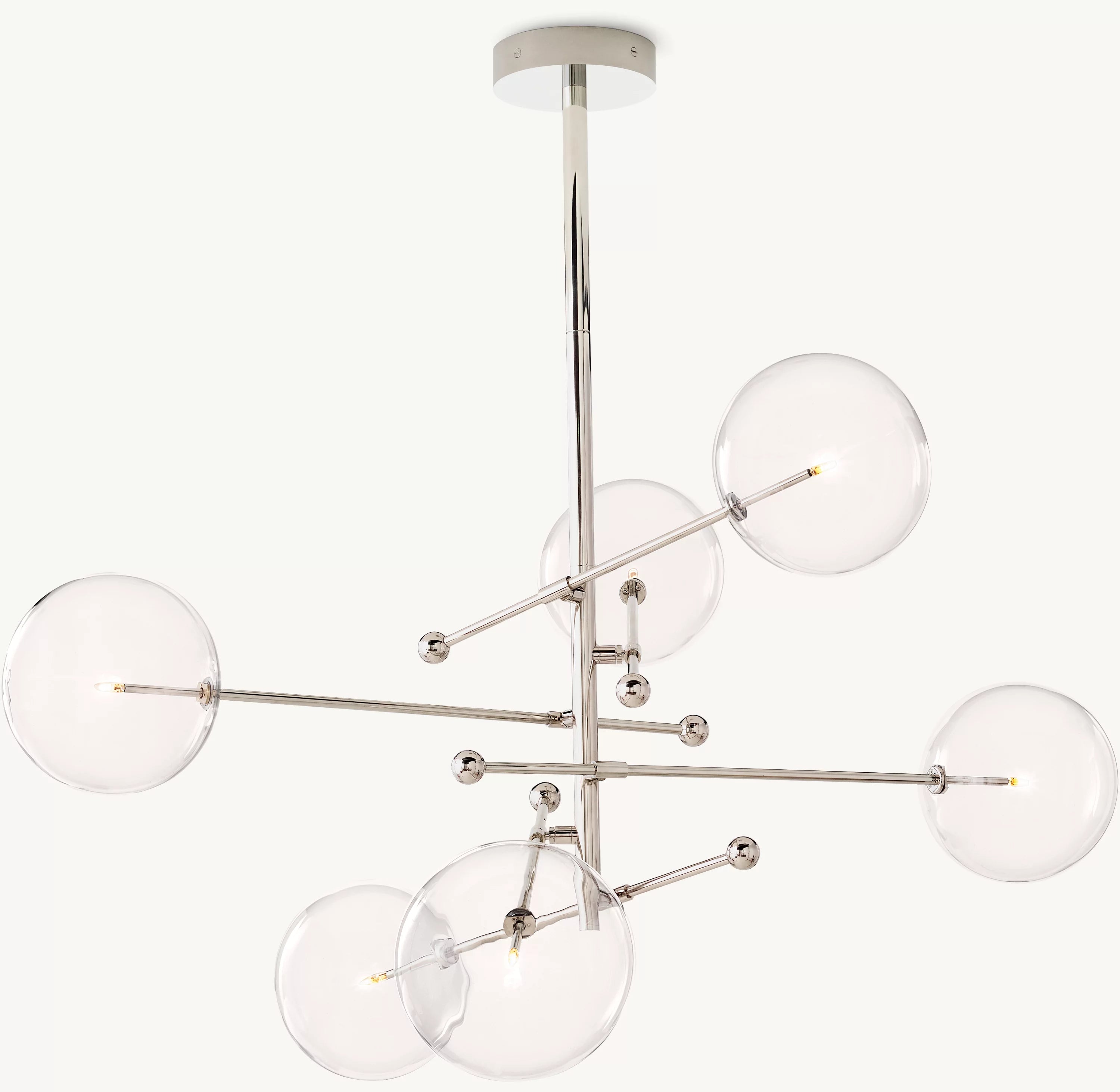 55 Inch Sputnik Globe Glass Chandelier - Mobile