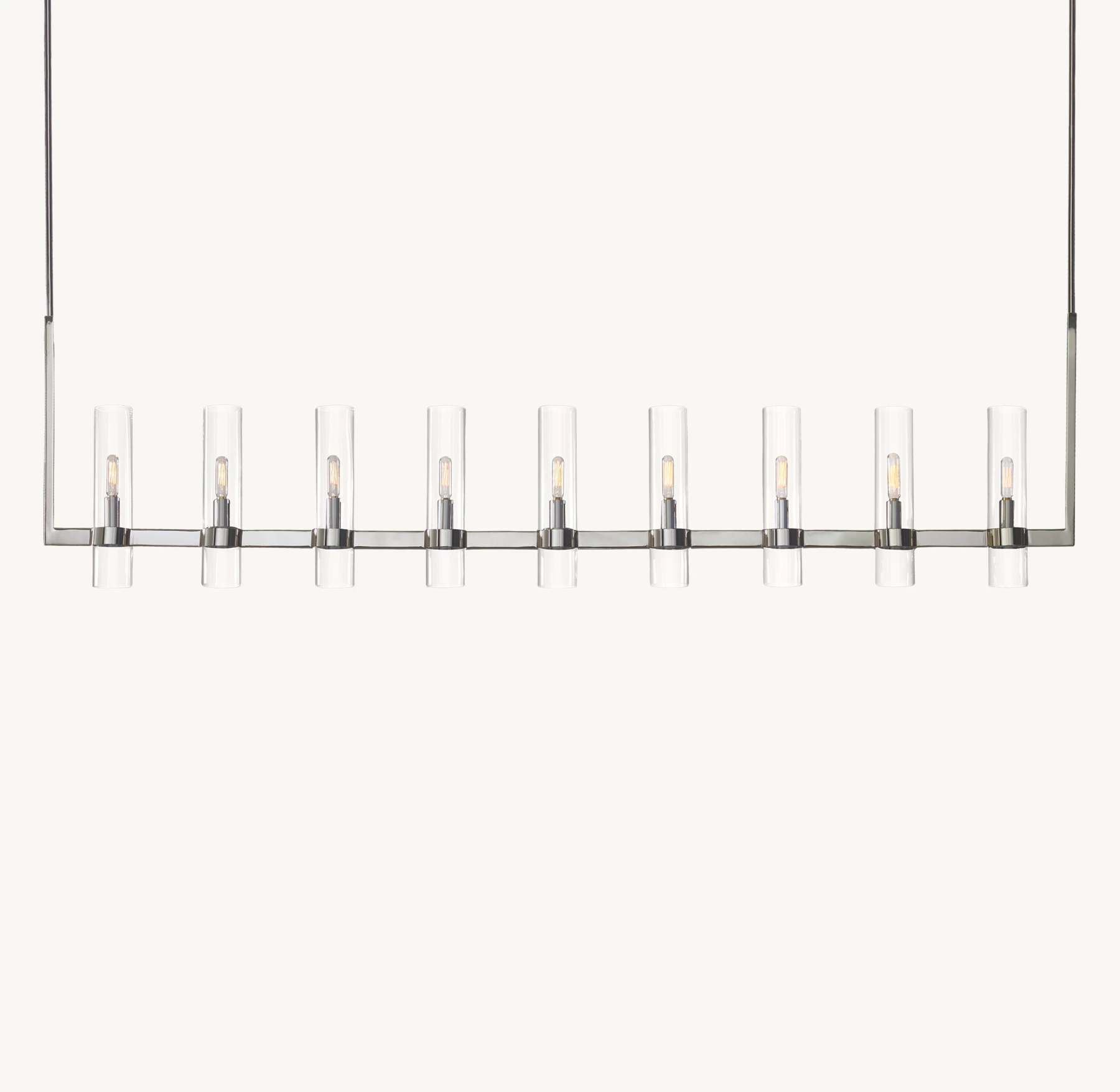 73 Inch Cylindrical Glass Candle Linear Chandelier - Ravelle