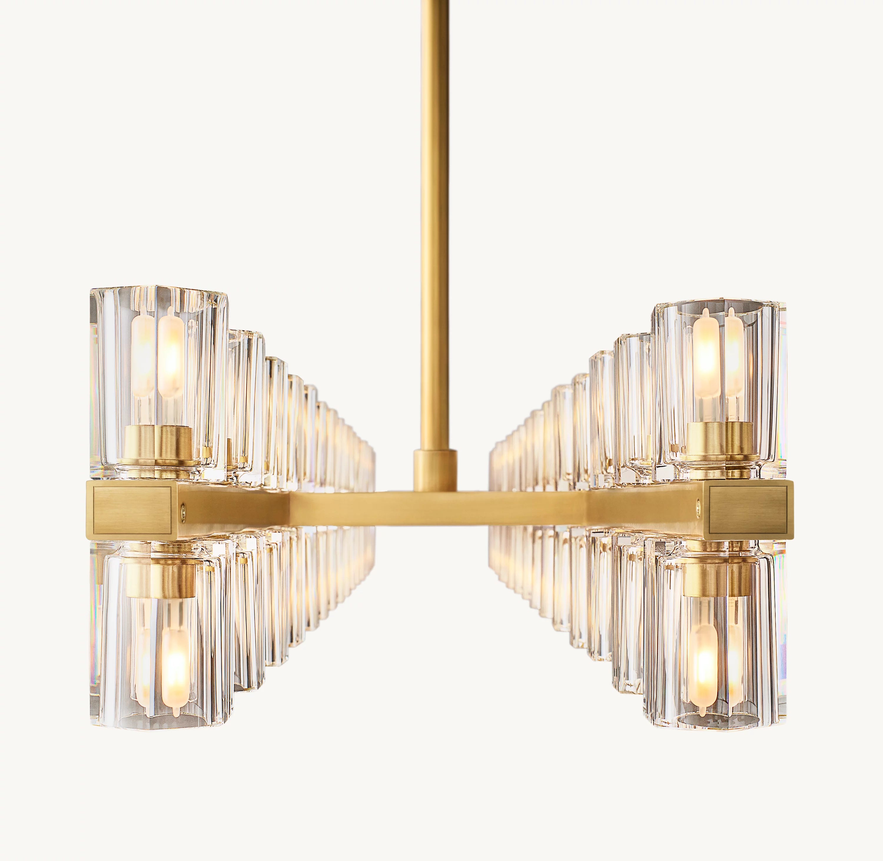 54 Inch Hexagonal Crystal Linear Chandelier – Arcachon