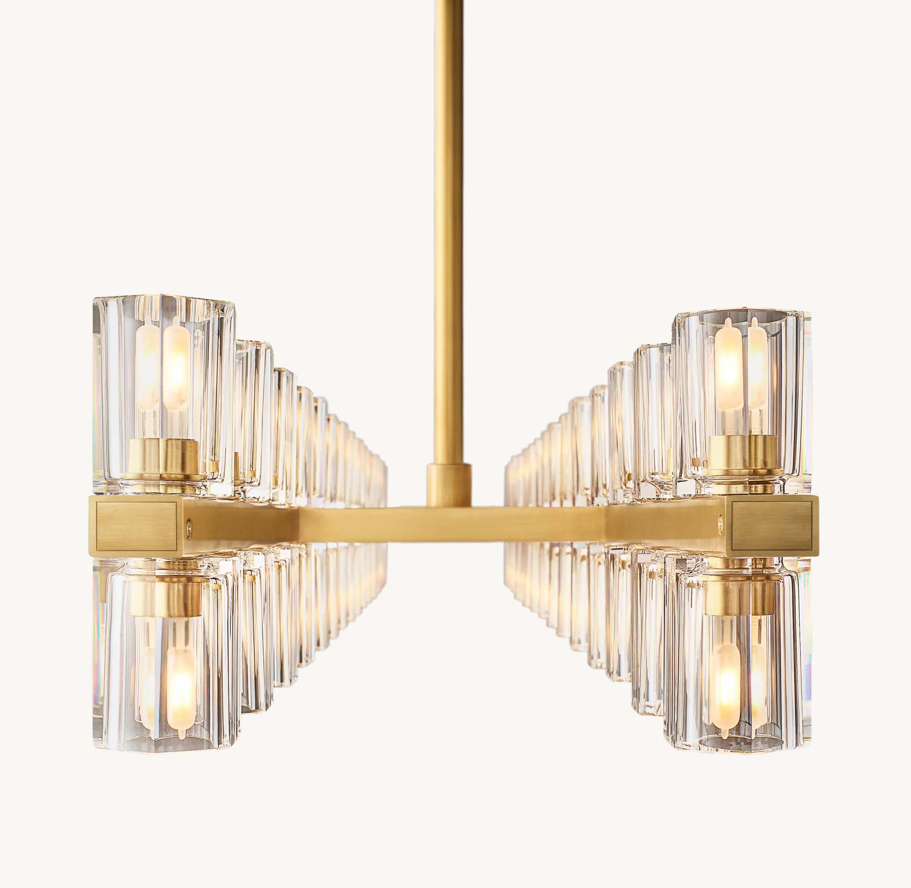 54 Inch Hexagonal Crystal Linear Chandelier – Arcachon