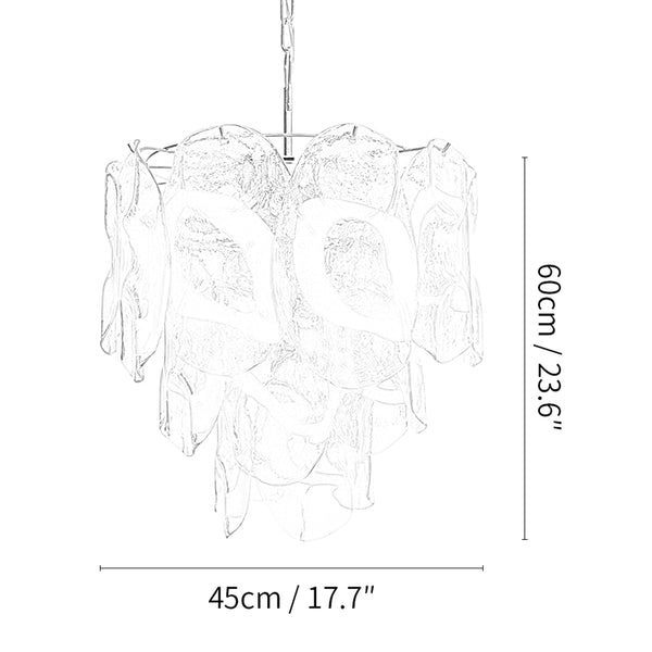 Vintage Murano Pink Glasses Chandelier