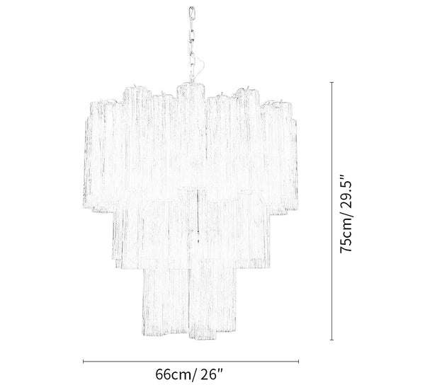 Elegant Murano Pink Rose Chandelier