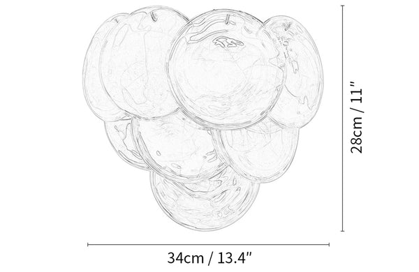 Green Murano Disc Wall Sconce