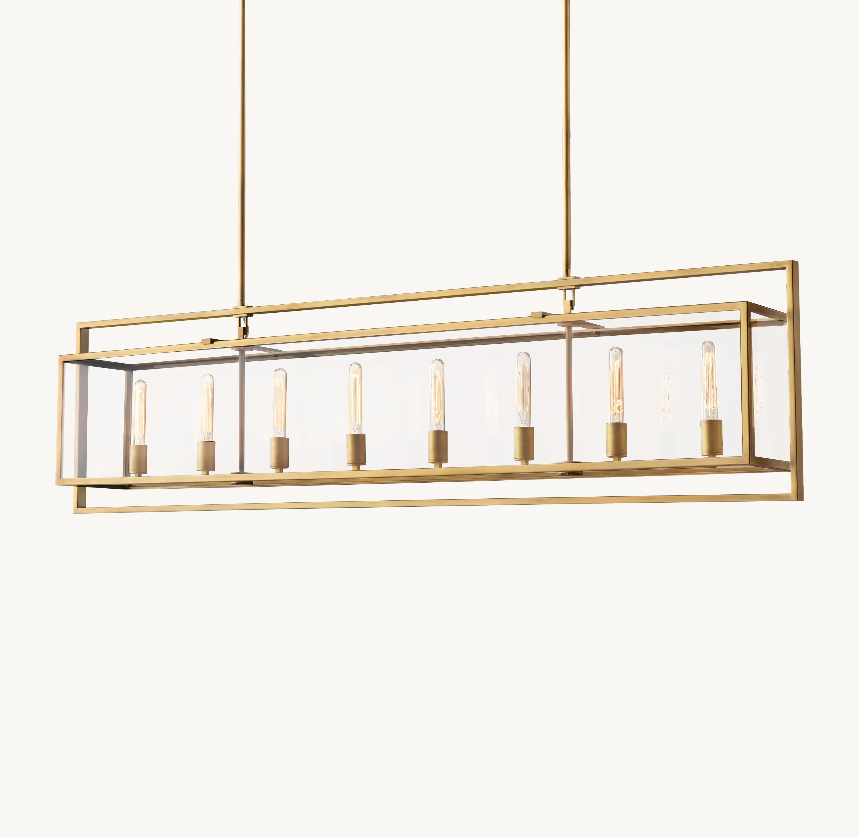 72 Inch Glass Rectangular Chandelier - Beckman