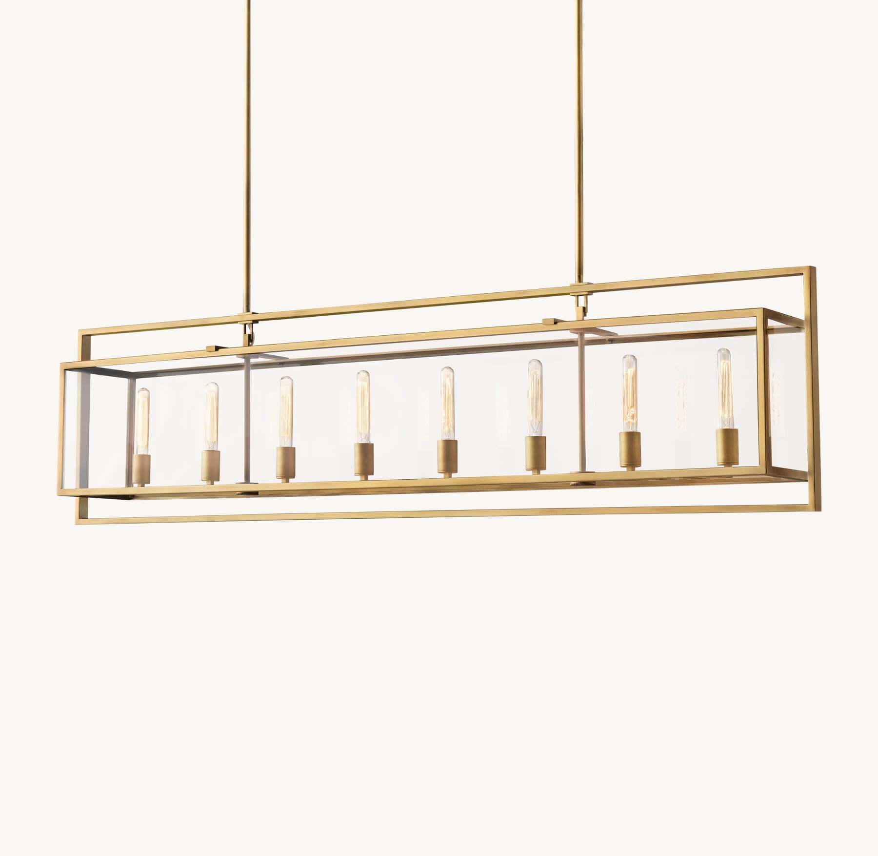 72 Inch Glass Rectangular Chandelier - Beckman