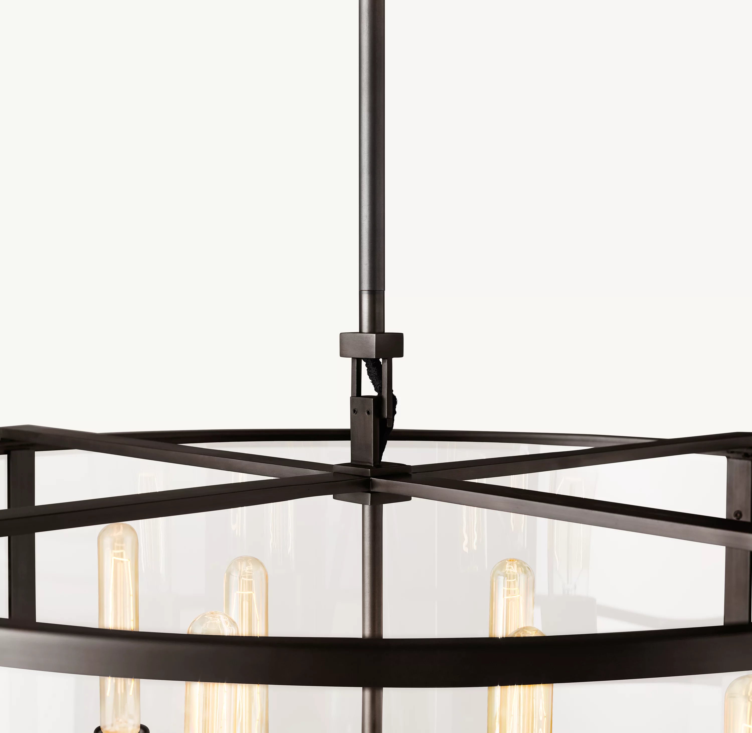 33 Inch Glass Drum Chandelier - Beckman