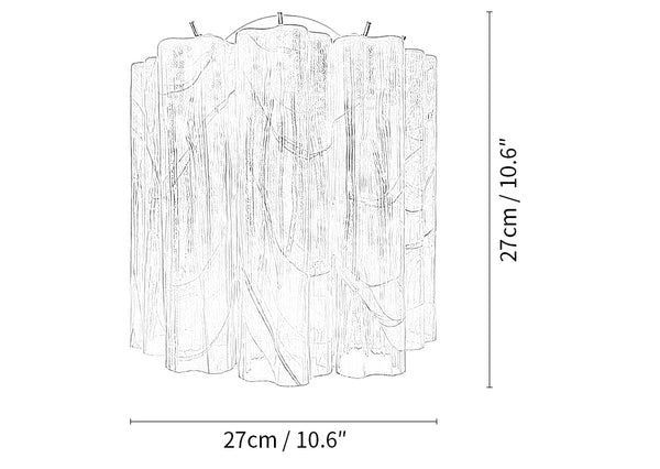 Murano Pink Glass Tube Wall Lamp