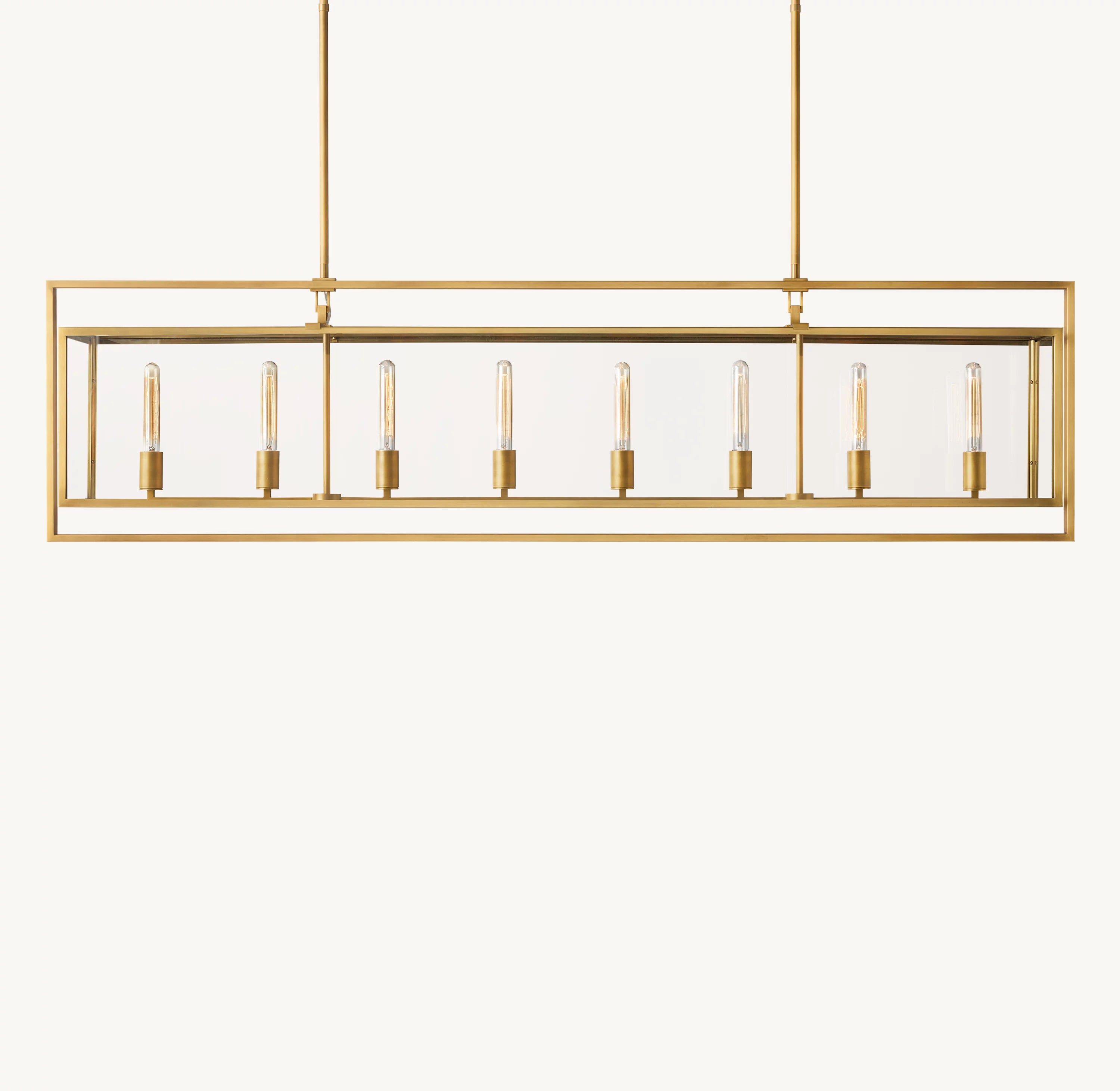 72 Inch Glass Rectangular Chandelier - Beckman