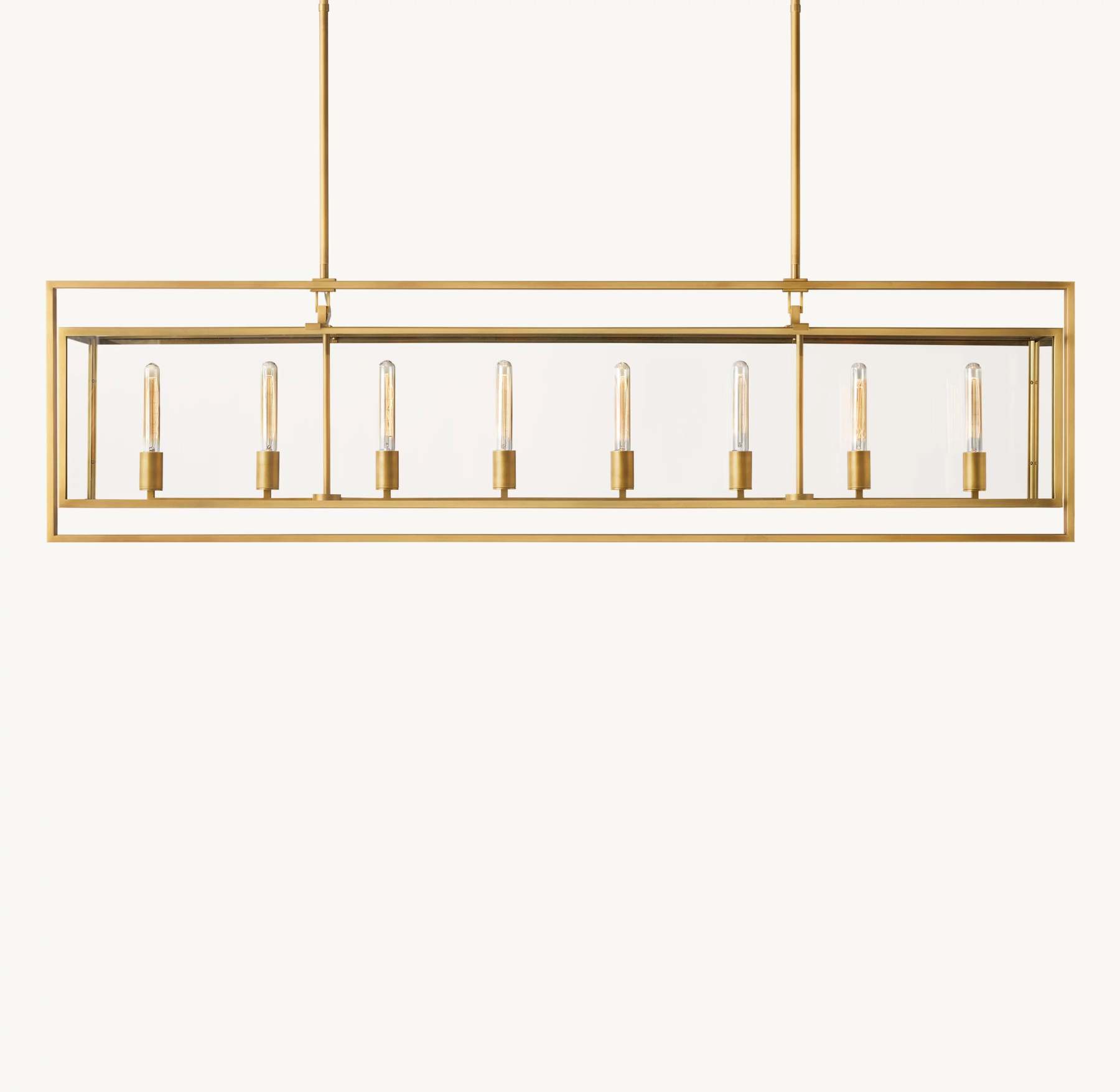 72 Inch Glass Rectangular Chandelier - Beckman