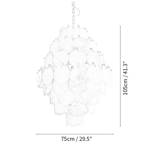 Murano 87 Multicolored Disks Chandelier
