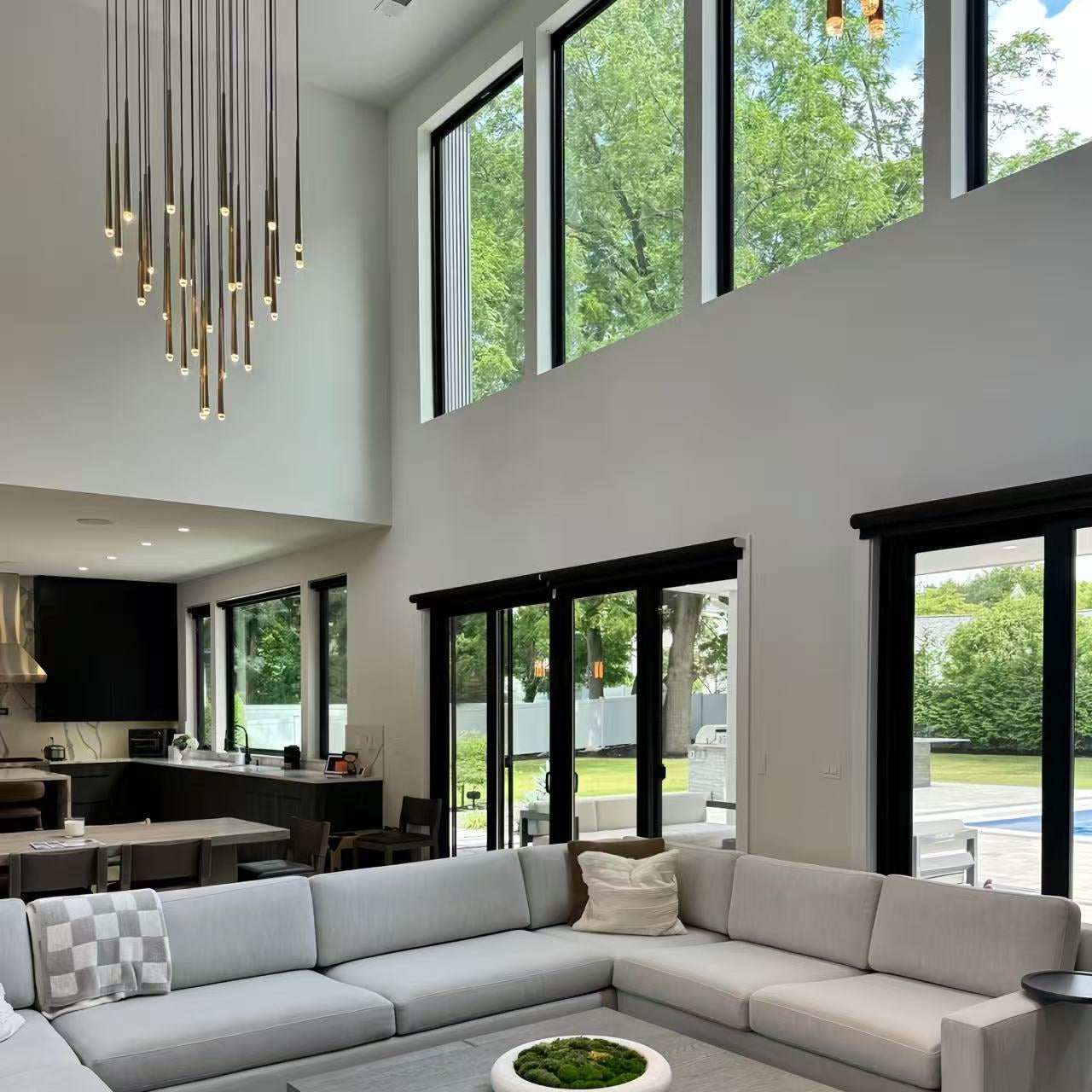 Aquitaines Round Chandeliers 30" Modern Chandelier Light