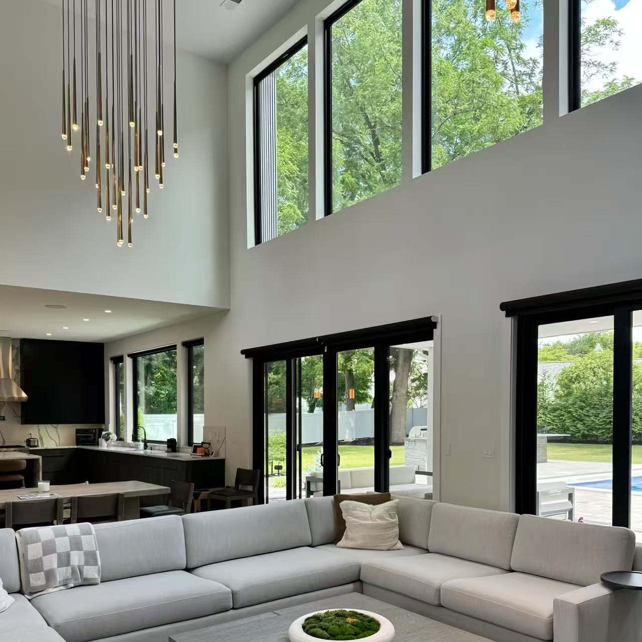 Aquitaines Round Chandeliers 30" Modern Chandelier Light
