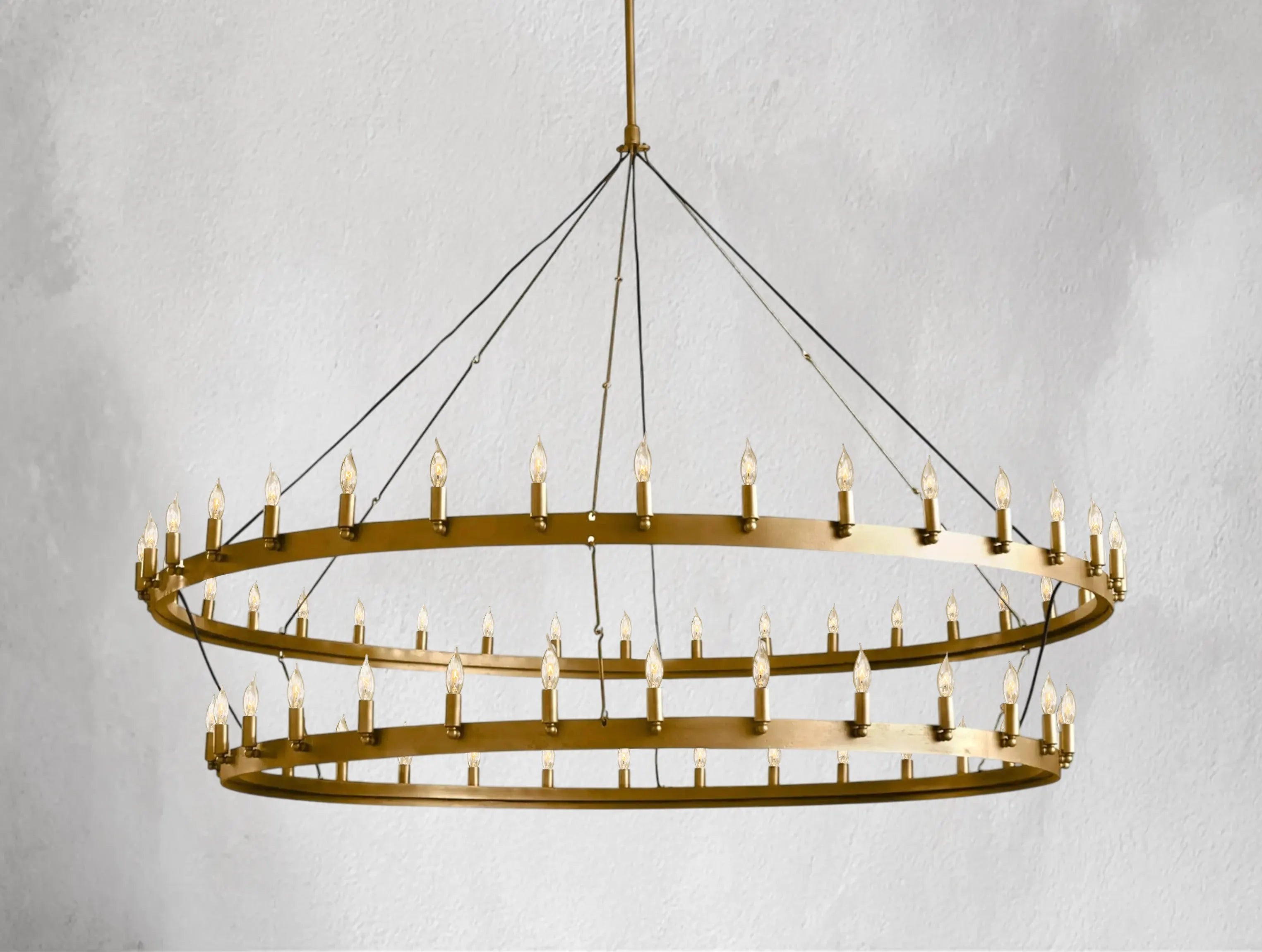 38 Inch Vintage Filament Tubular Candle Tiered Chandelier - Camino