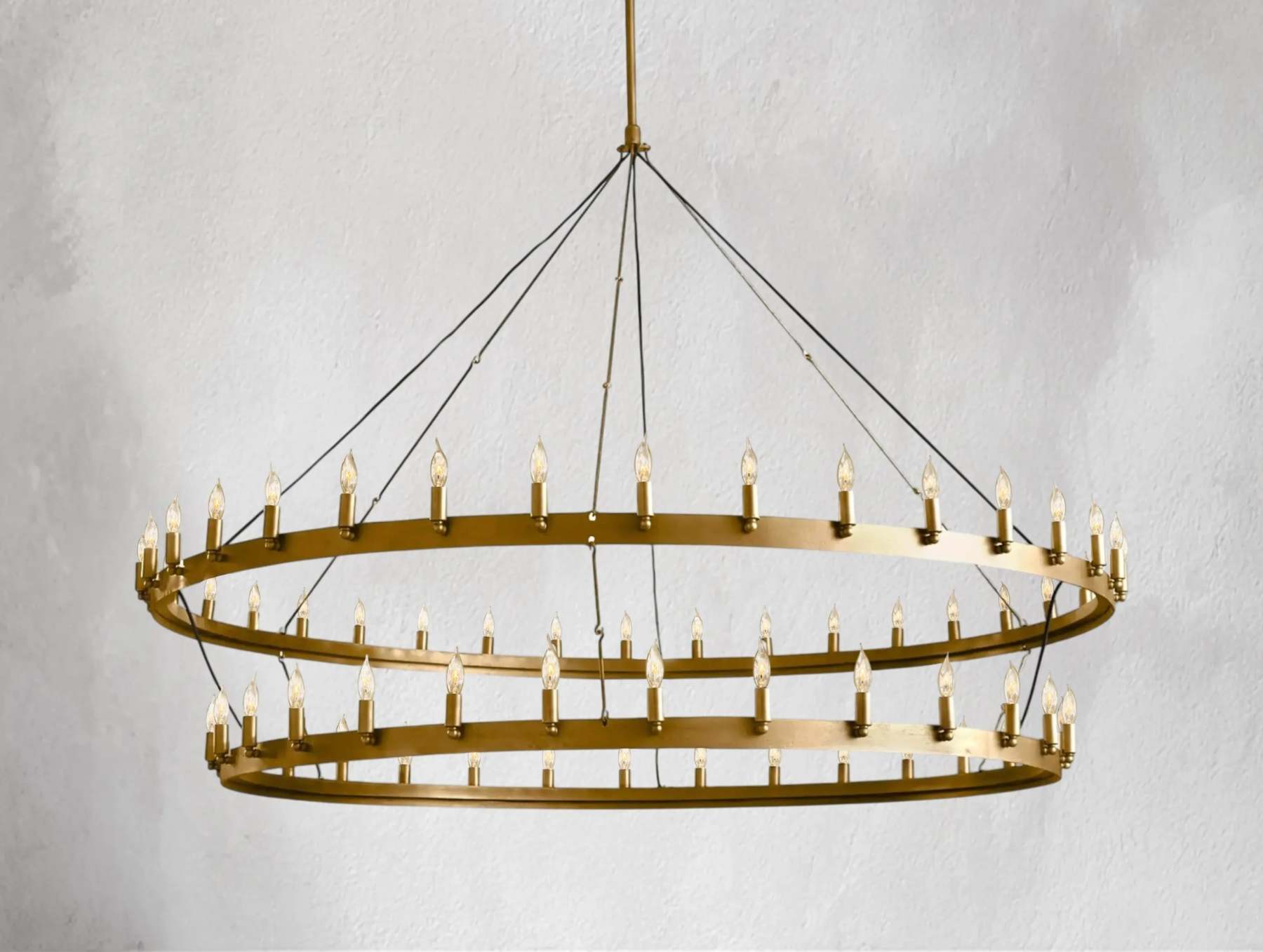 38 Inch Vintage Filament Tubular Candle Tiered Chandelier - Camino