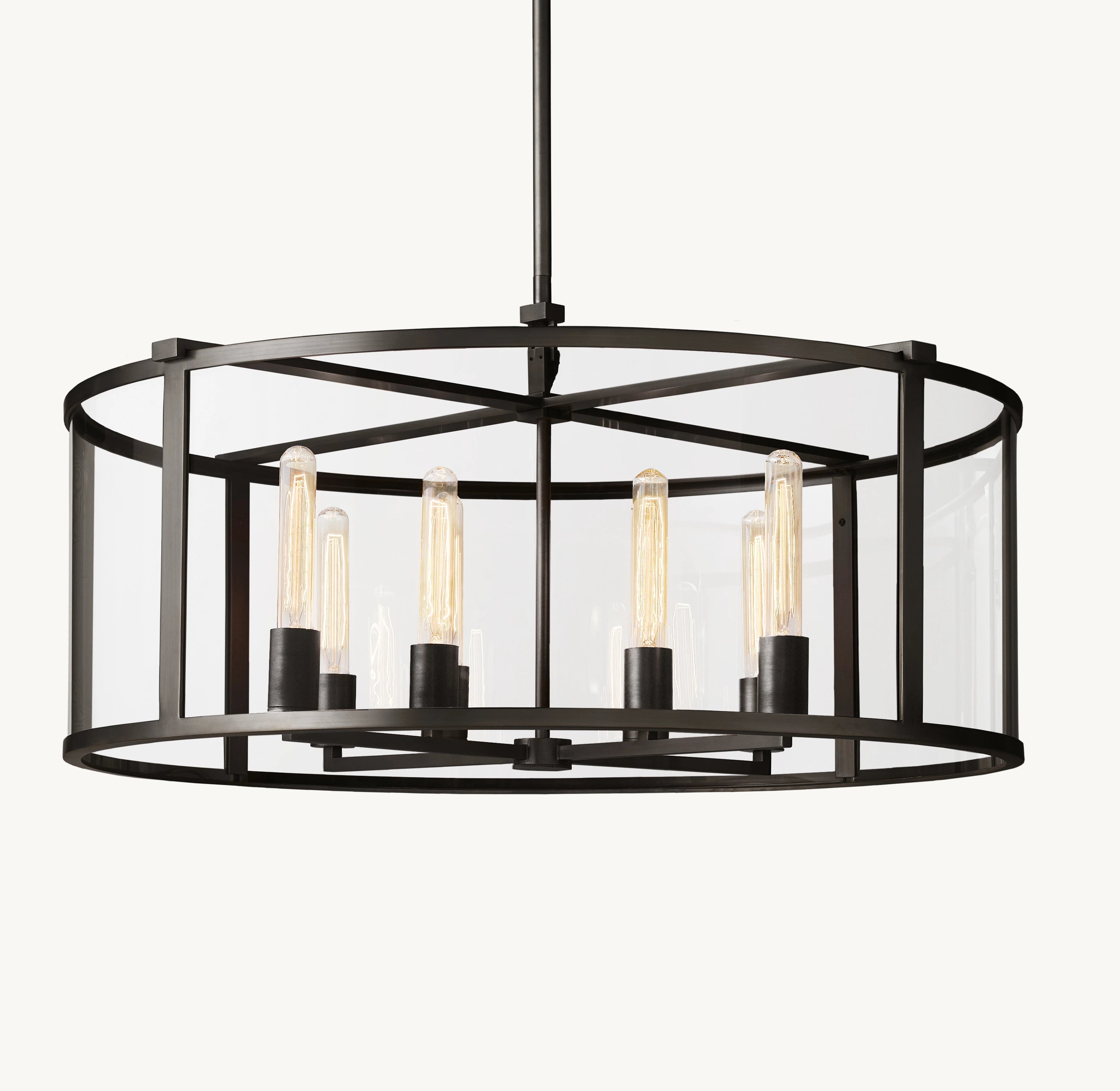 33 Inch Glass Drum Chandelier - Beckman