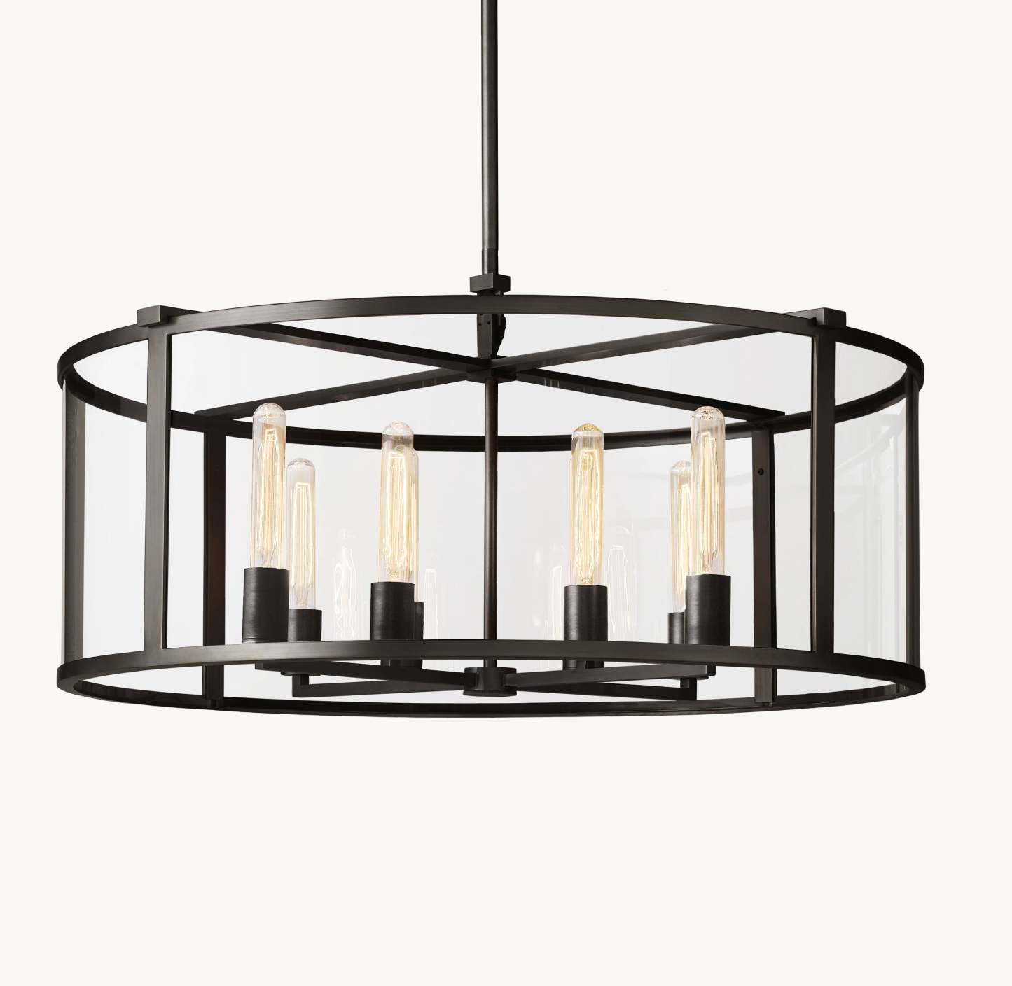 33 Inch Glass Drum Chandelier - Beckman