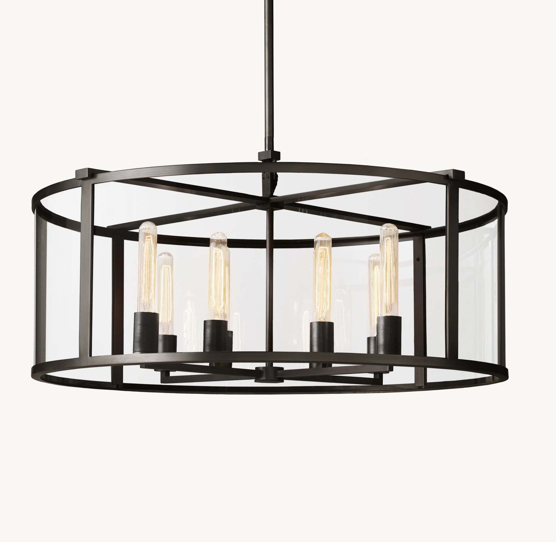 33 Inch Glass Drum Chandelier - Beckman