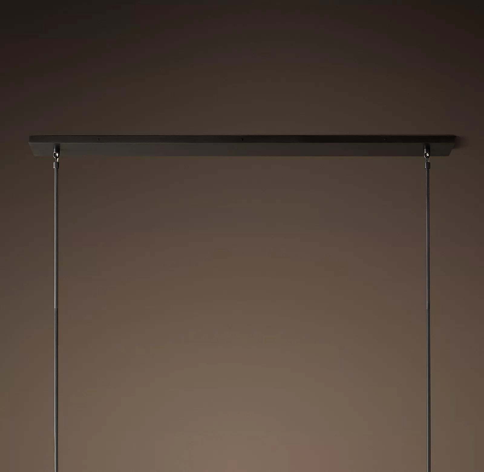 Boule De Cristal Clear Glass Minimalist Linear Chandelier Light 48"
