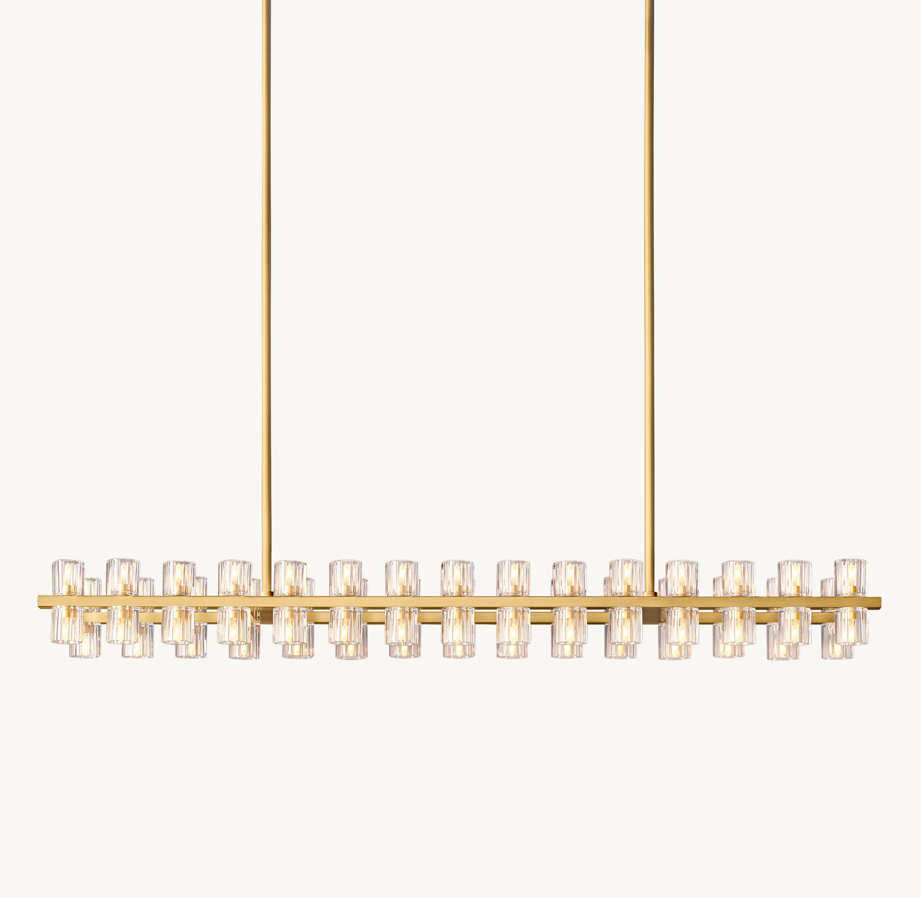 54 Inch Hexagonal Crystal Linear Chandelier – Arcachon