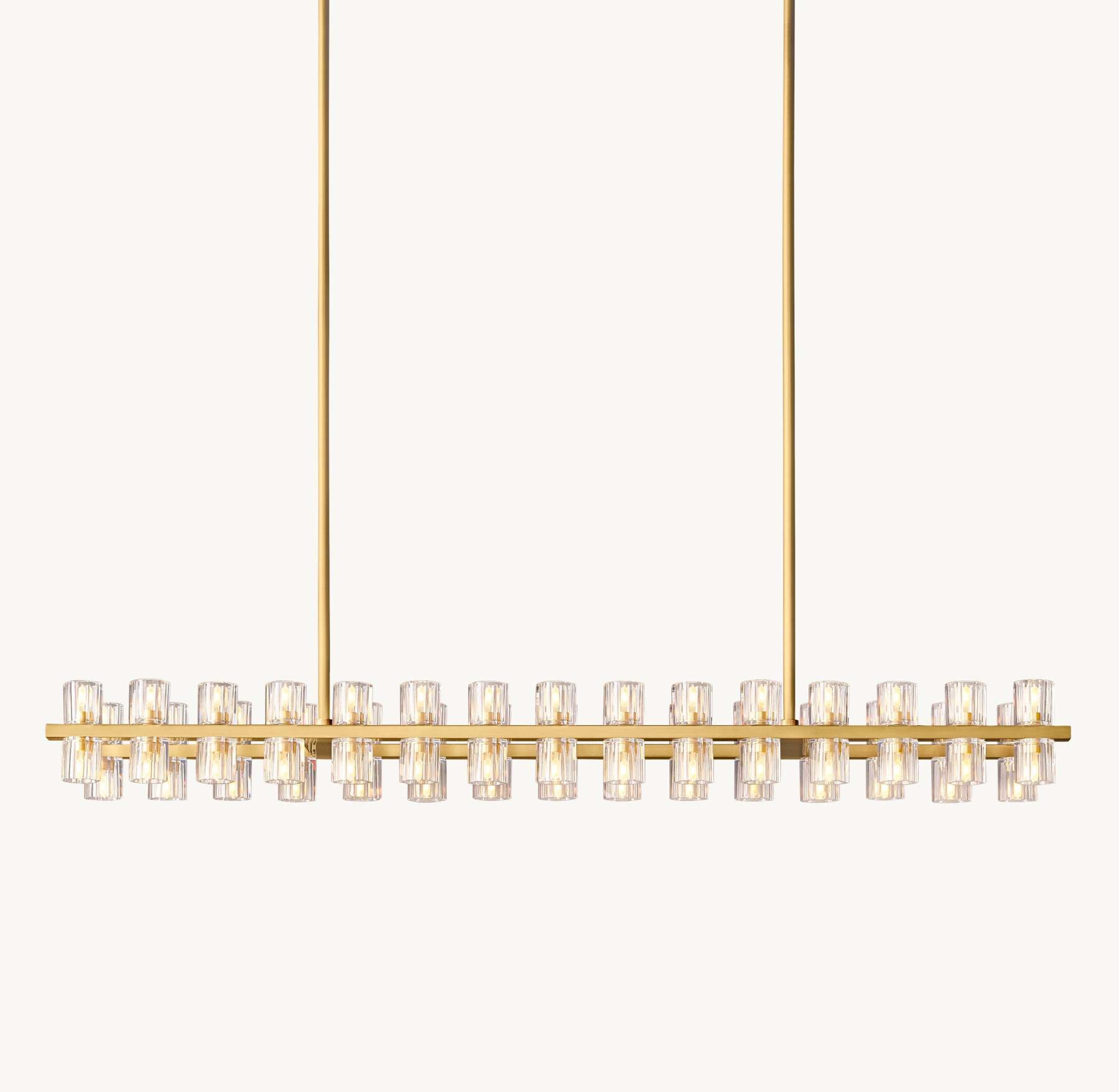 54 Inch Hexagonal Crystal Linear Chandelier – Arcachon