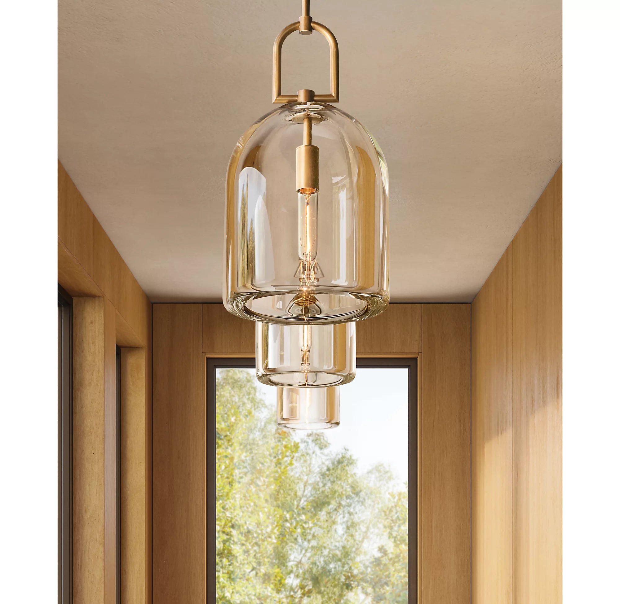 10 Inch Cloche Crystal Pendant Light - Botanist