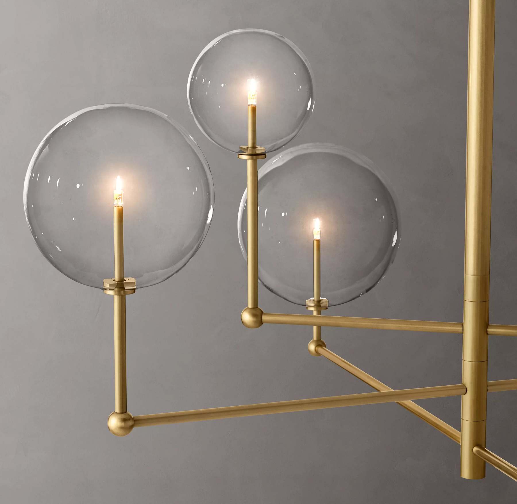 46 Inch Sputnik Globe Glass Chandelier - Mobile