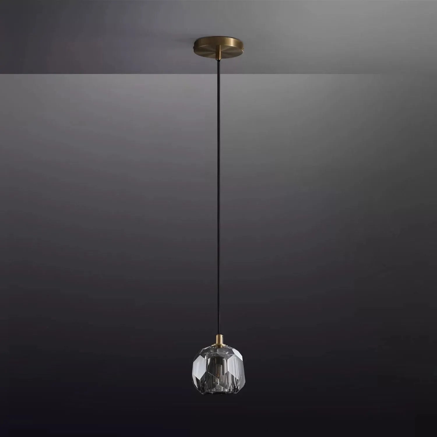 Cell de Clear/Smoke Crystal Pendant Light