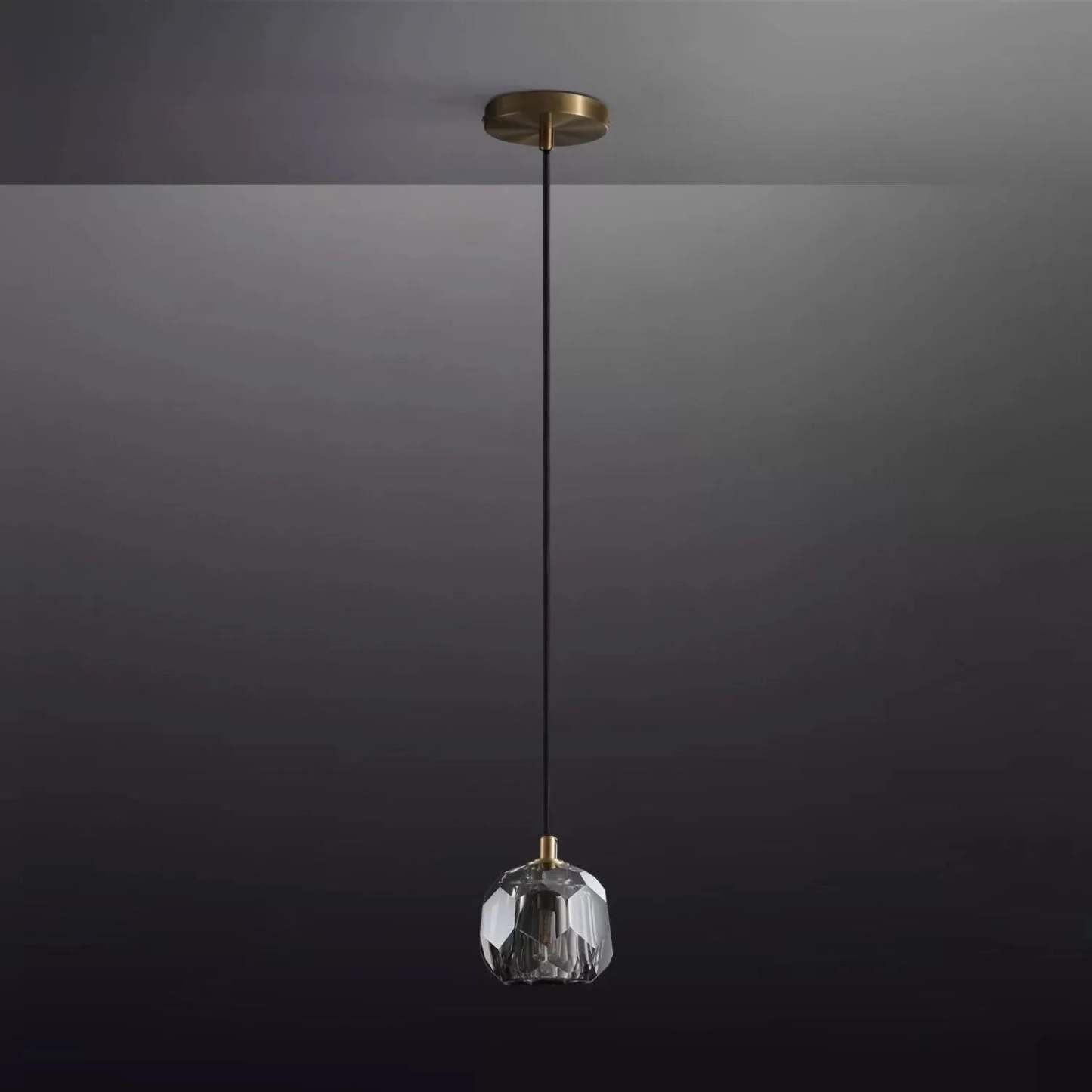 Cell de Clear/Smoke Crystal Pendant Light