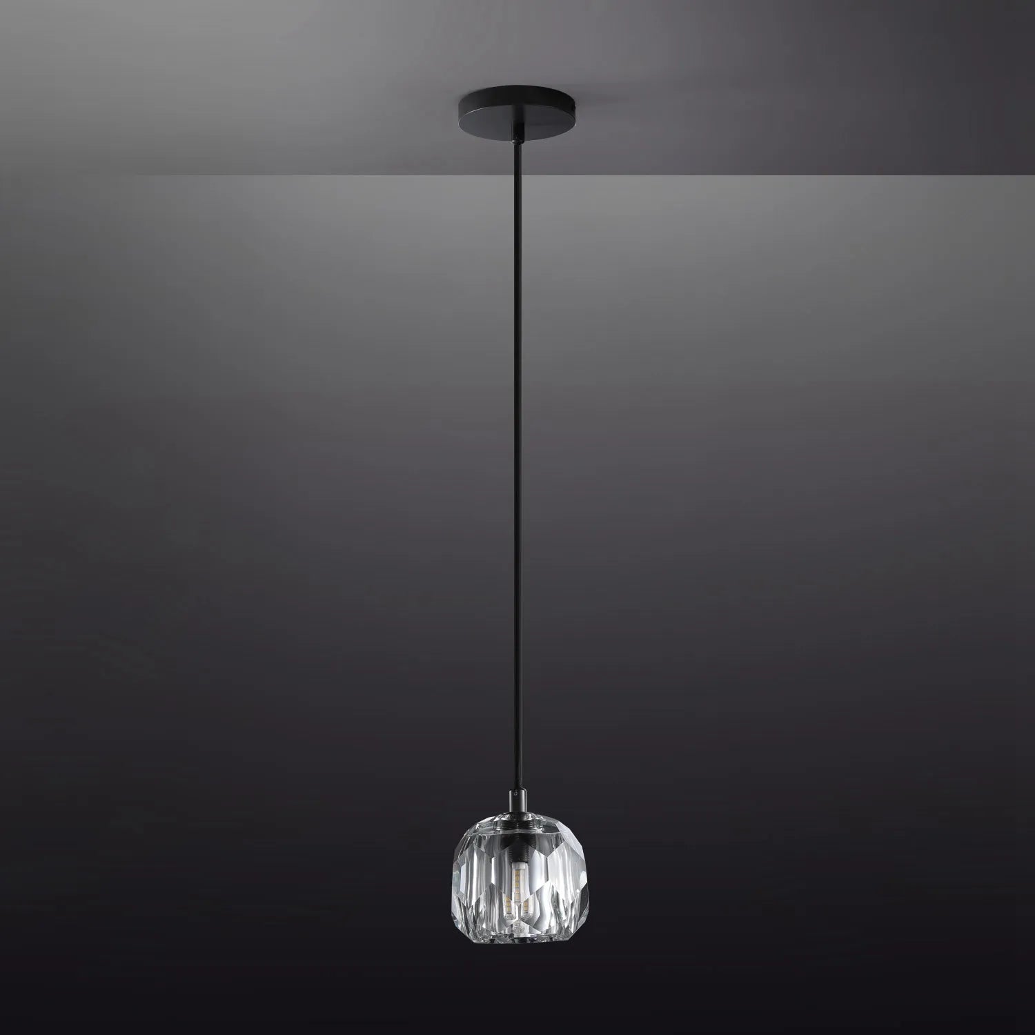 Cell de Clear/Smoke Crystal Pendant Light